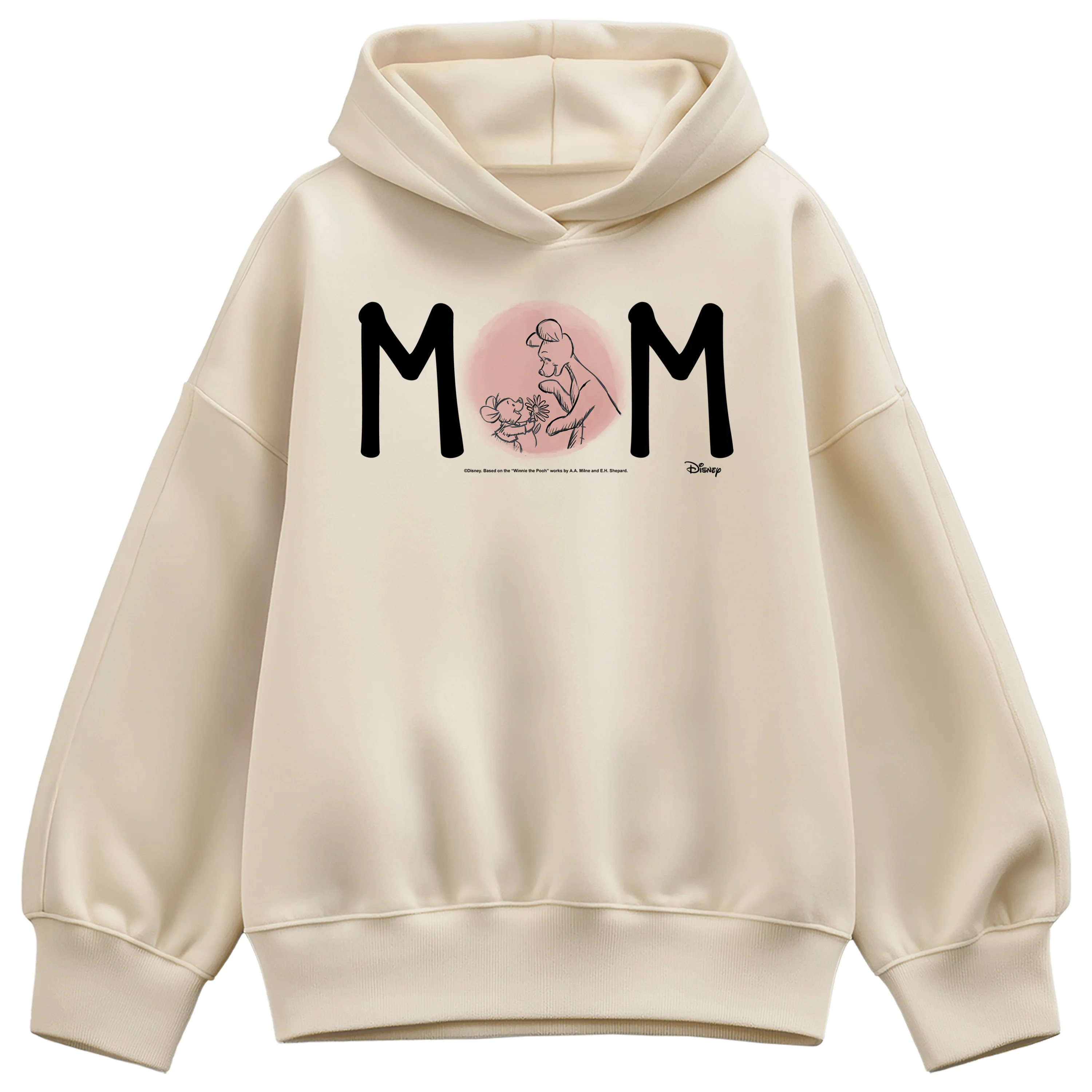 Winnie the Pooh - Mom With Kanga and Roo - Women's Oversized Fleece Hoodie Sweatshirt
