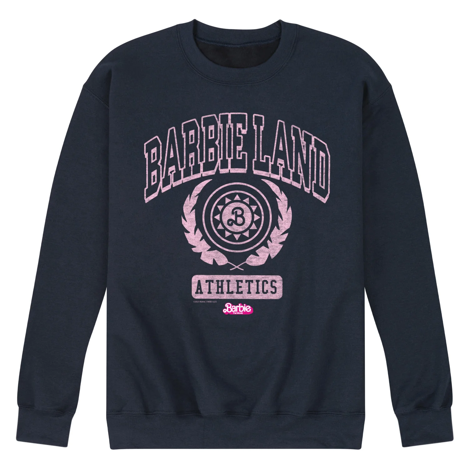 Barbie the Movie - Barbie Land Athletics - Men's Crew Neck Fleece Pullover - Image 3