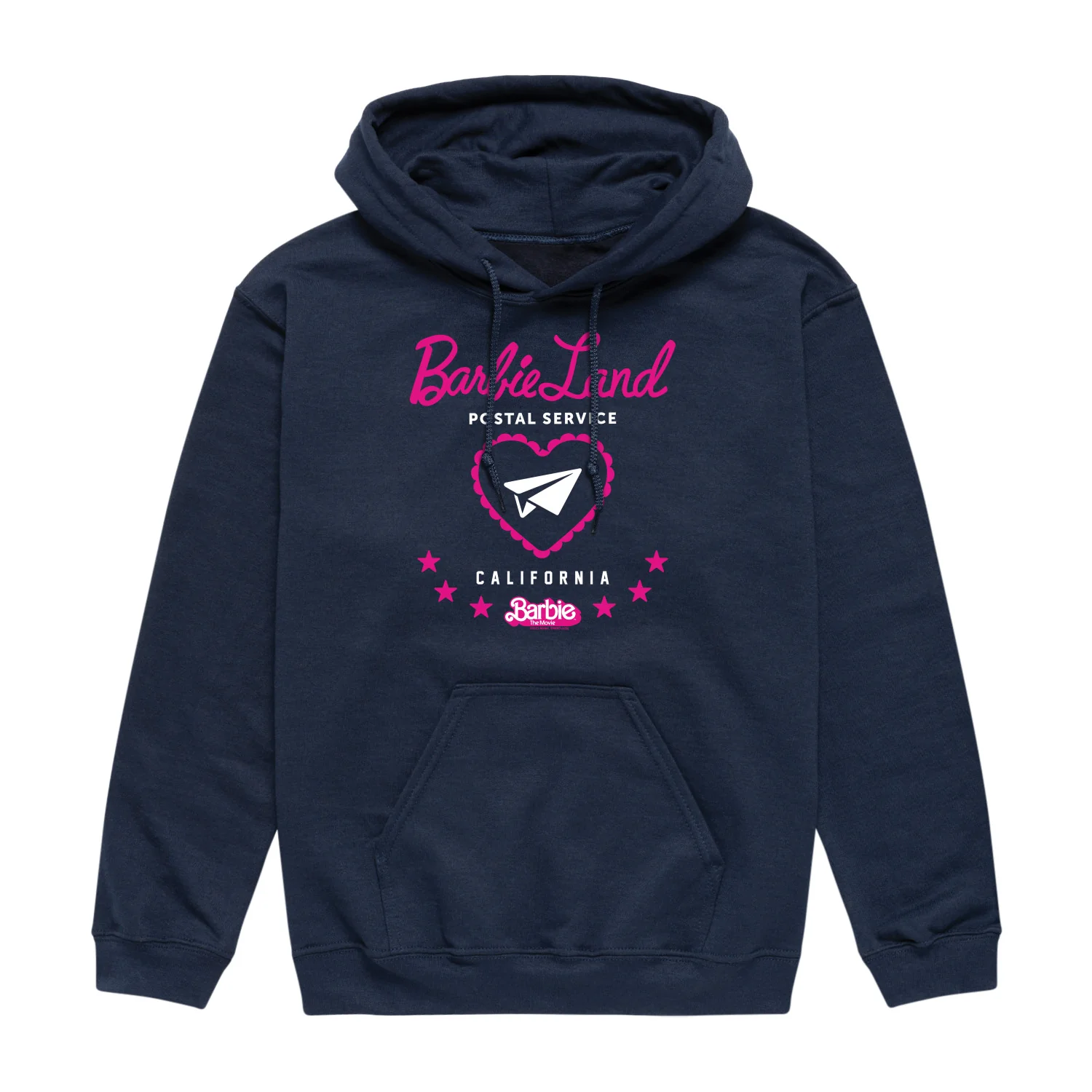Barbie the Movie - Barbie Land Postal Service - Men's Pullover Hooded Fleece Sweatshirt - Image 2