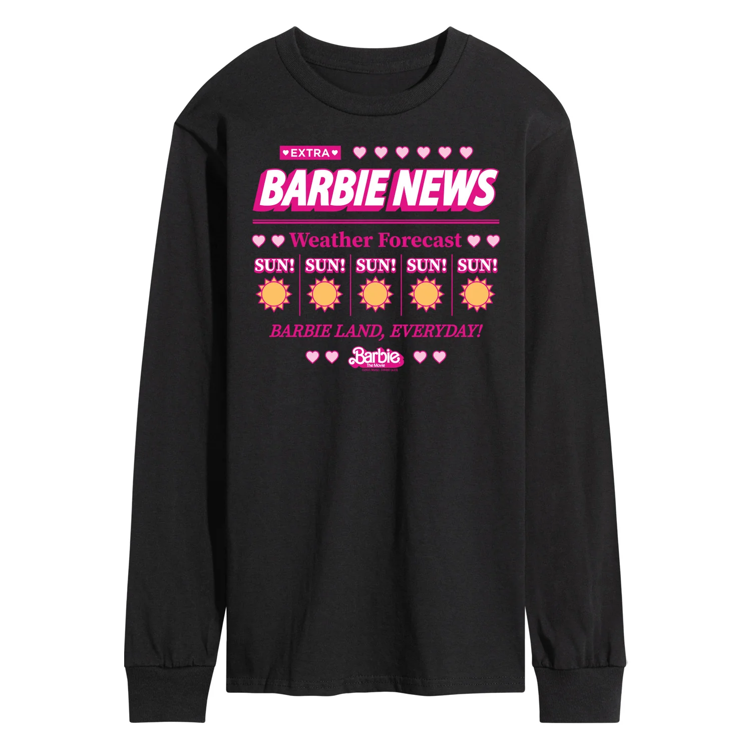 Barbie the Movie - Barbie Land New Weather Forecast - Sunny - Men's Long Sleeve T-Shirt