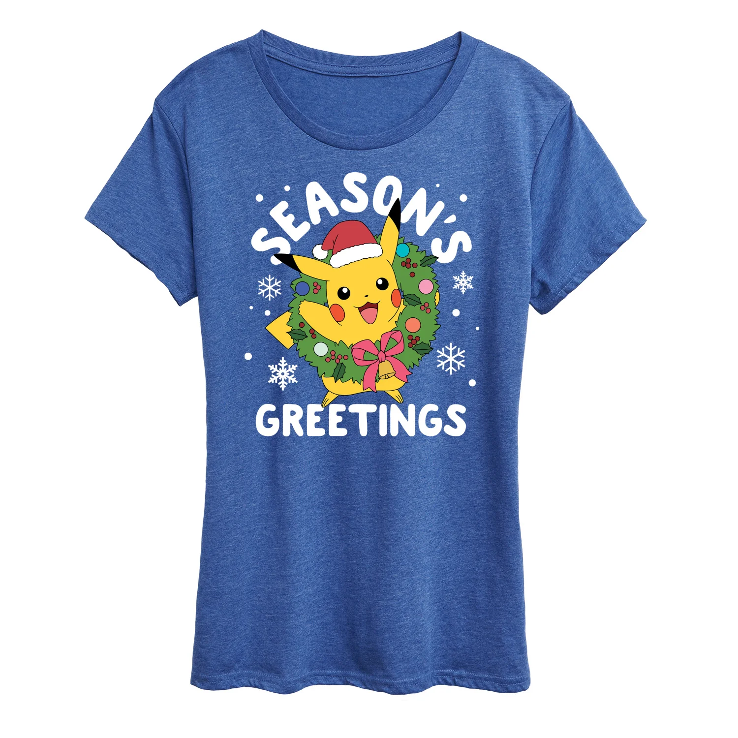 Pokémon - Pikachu Seasons Greetings - Women's Short Sleeve Graphic T-Shirt - Image 2