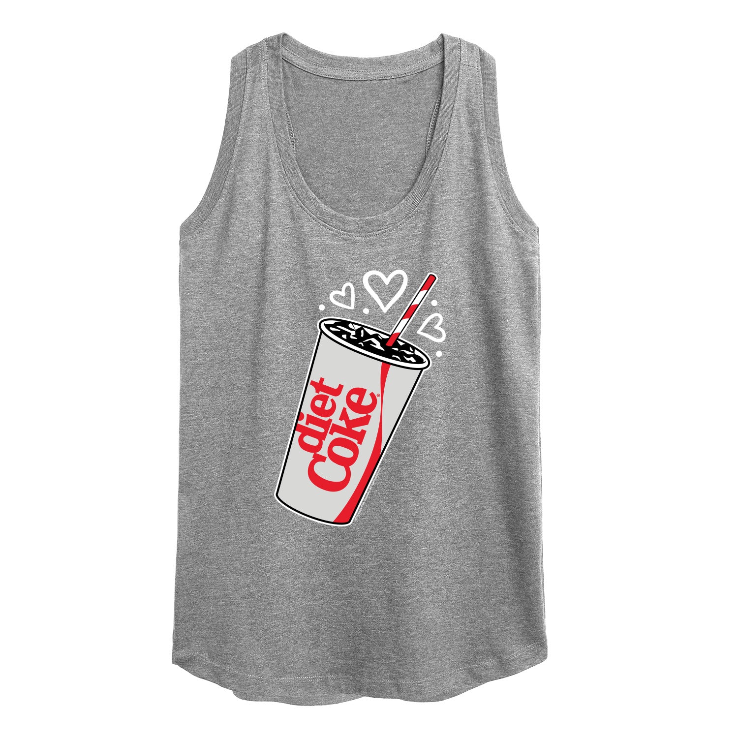 Diet Coke - Heart Bubbles - Women's Racerback Tank Top - Image 3