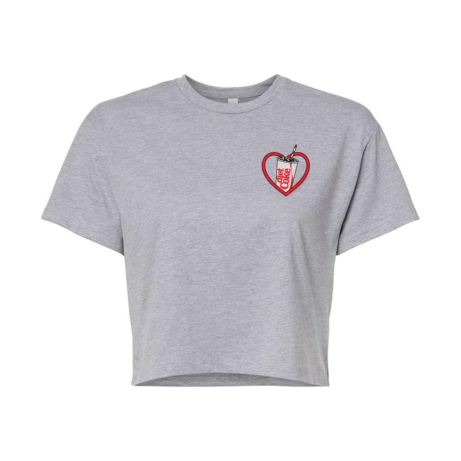 Diet Coke - Heart - Juniors Cropped Graphic T-Shirt - Image 2
