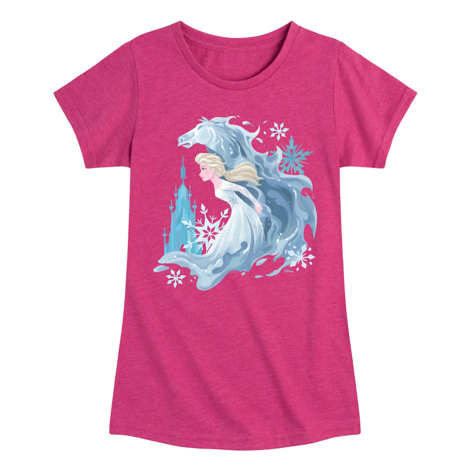 Disney Frozen 2 - Elsa & Winter Frozen Horse - Toddler & Youth Girls Short Sleeve Graphic T-Shirt - Image 2