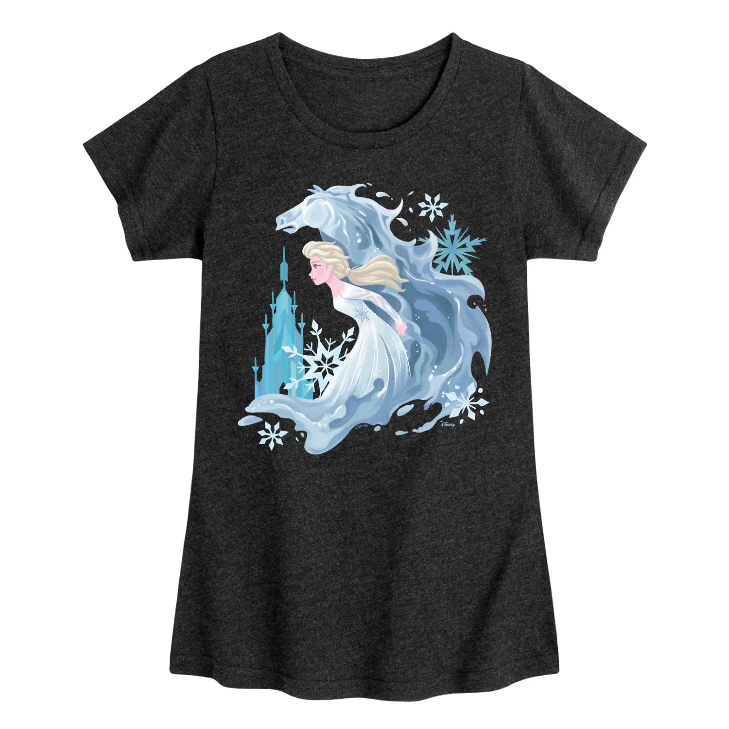 Disney Frozen 2 - Elsa & Winter Frozen Horse - Toddler & Youth Girls Short Sleeve Graphic T-Shirt - Image 4