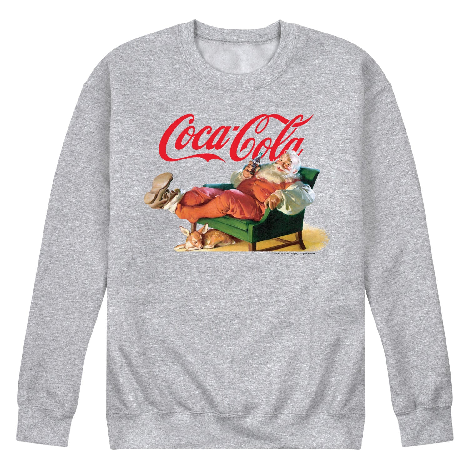 Coca-Cola - Santa Coke - Men's Long Sleeve Crew Fleece Sweatshirt
