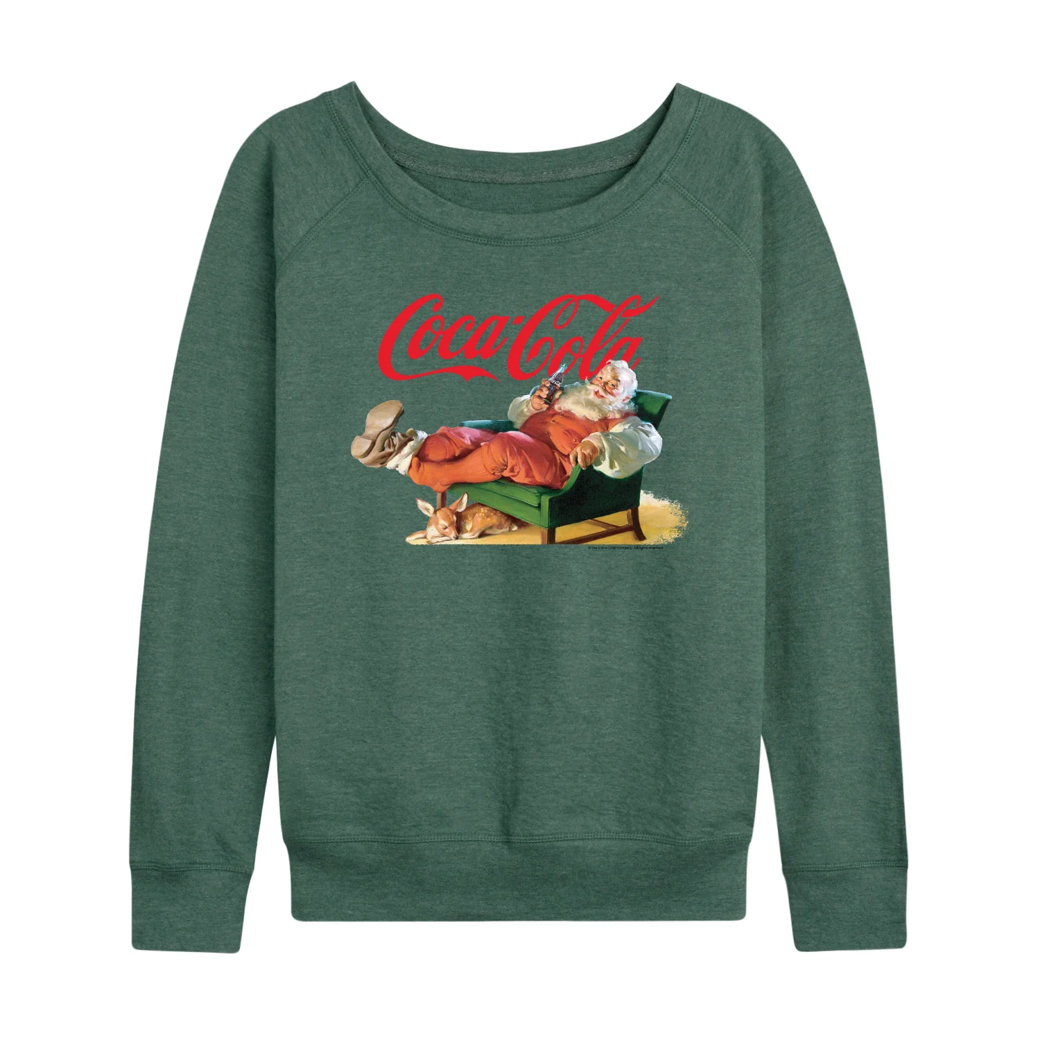 Coca-Cola - Santa Coke - Women's French Terry Long Sleeve Pullover - Image 4