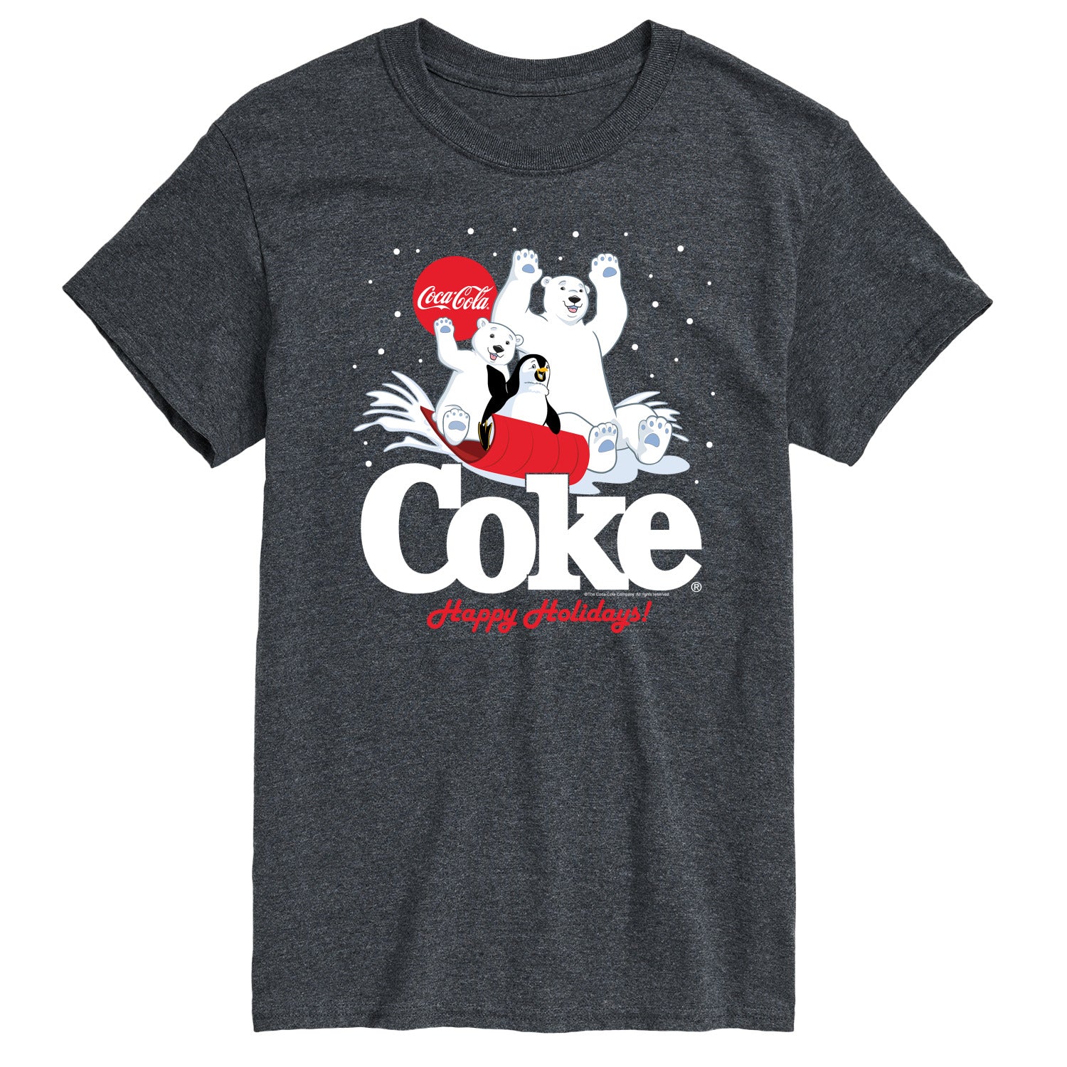Coca-Cola - Happy Holidays Sledding - Men's Short Sleeve Graphic T-shirt - Image 3