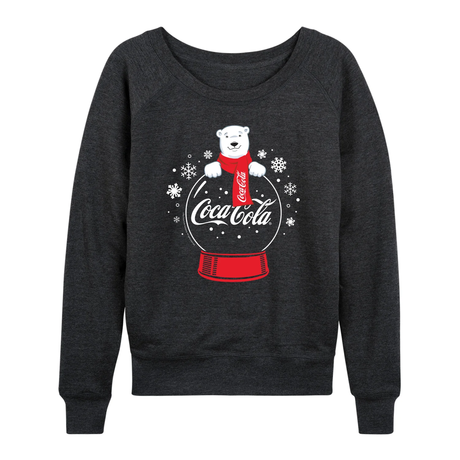 Coca-Cola - Polar Bear Snowglobe - Women's French Terry Long Sleeve Pullover - Image 2
