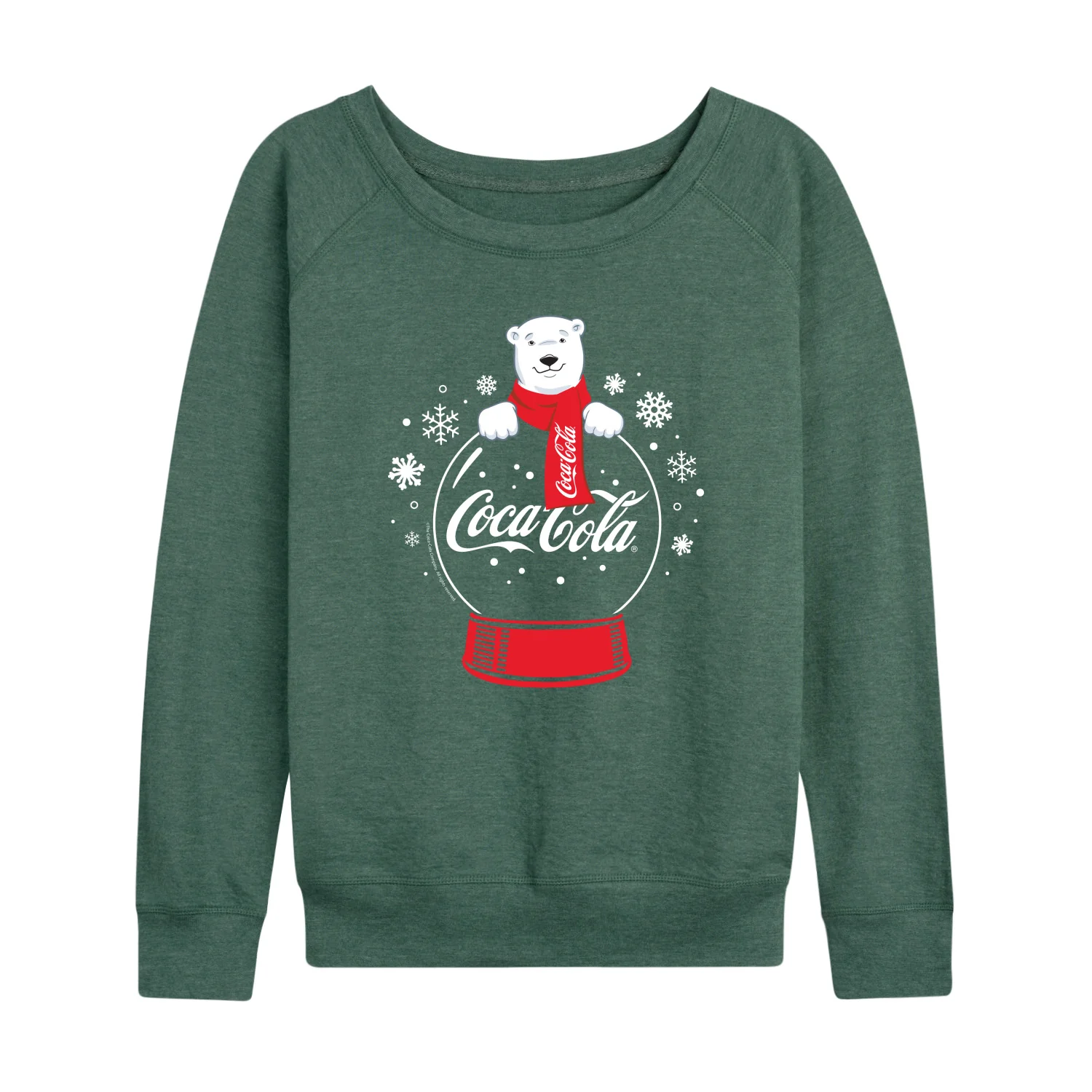 Coca-Cola - Polar Bear Snowglobe - Women's French Terry Long Sleeve Pullover - Image 3