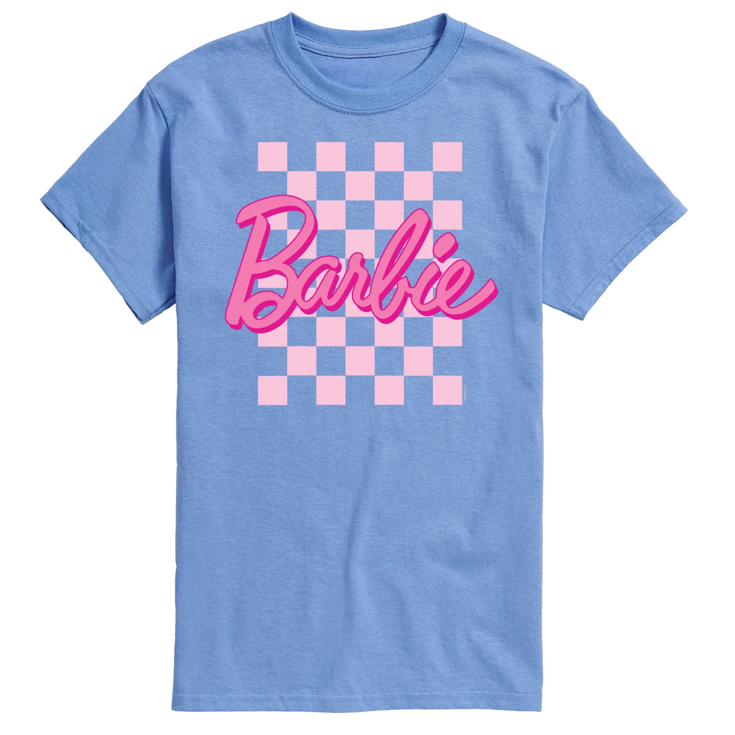 Barbie - Checkered Logo - Men's Short Sleeve Graphic T-Shirt - Image 2