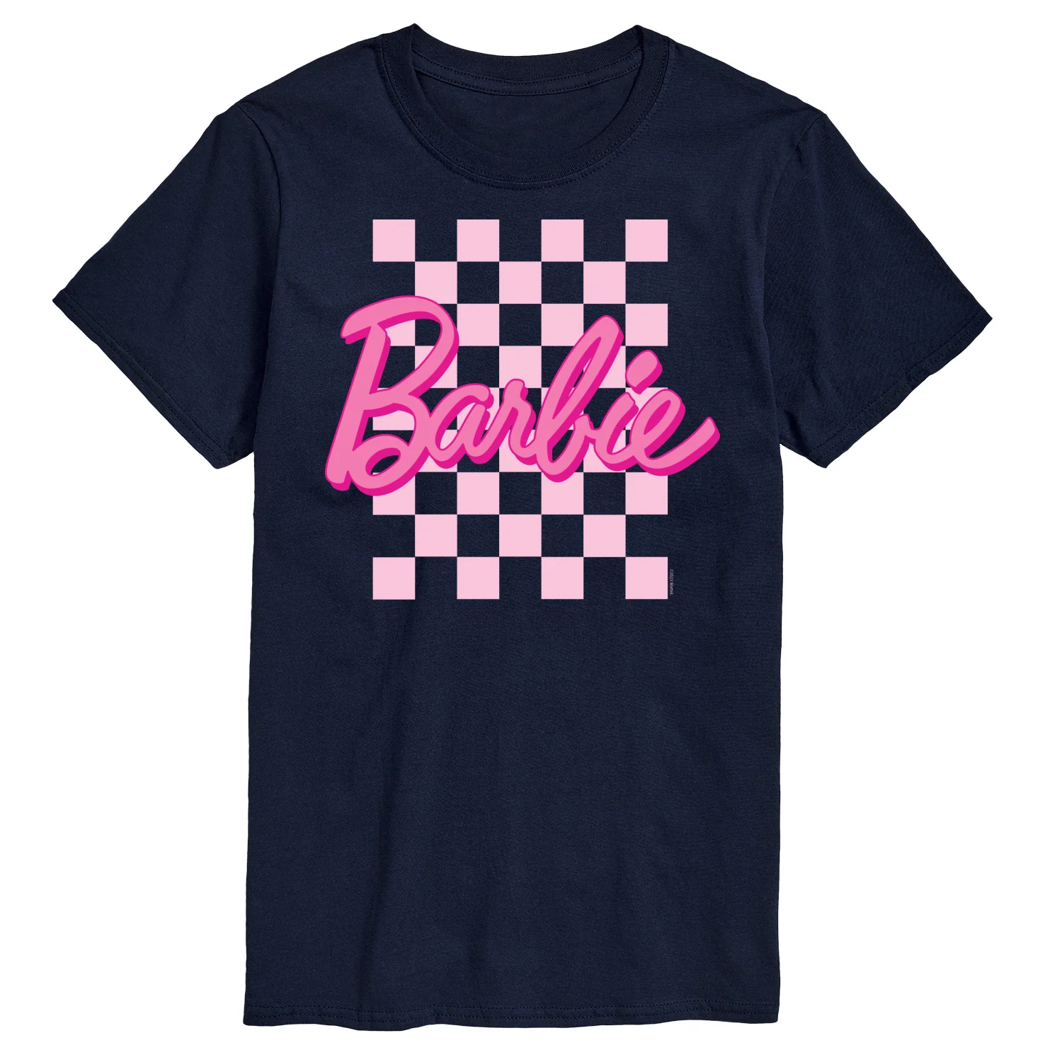 Barbie - Checkered Logo - Men's Short Sleeve Graphic T-Shirt - Image 3