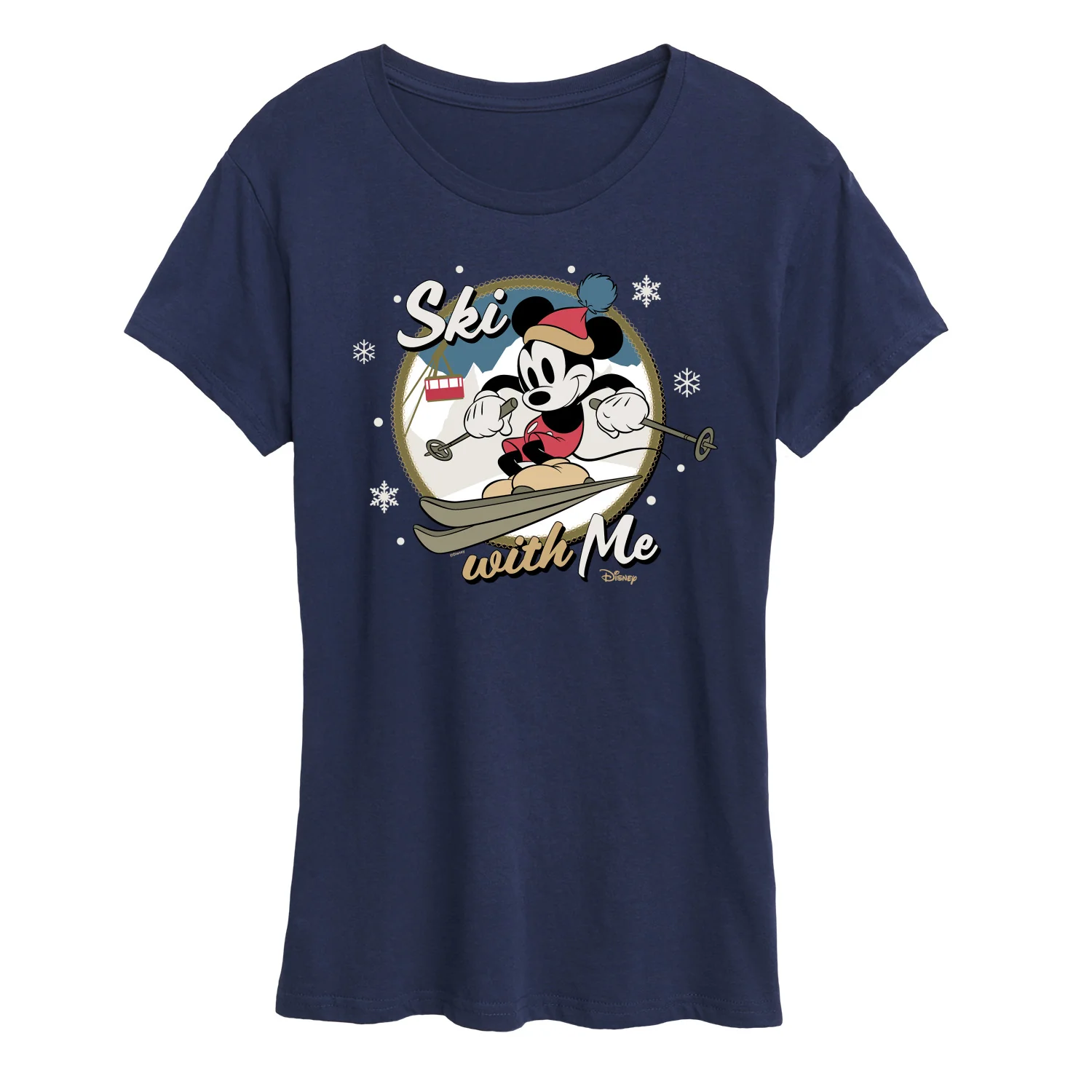 Disney - Ski With Me - Women's Short Sleeve Graphic T-Shirt - Image 5