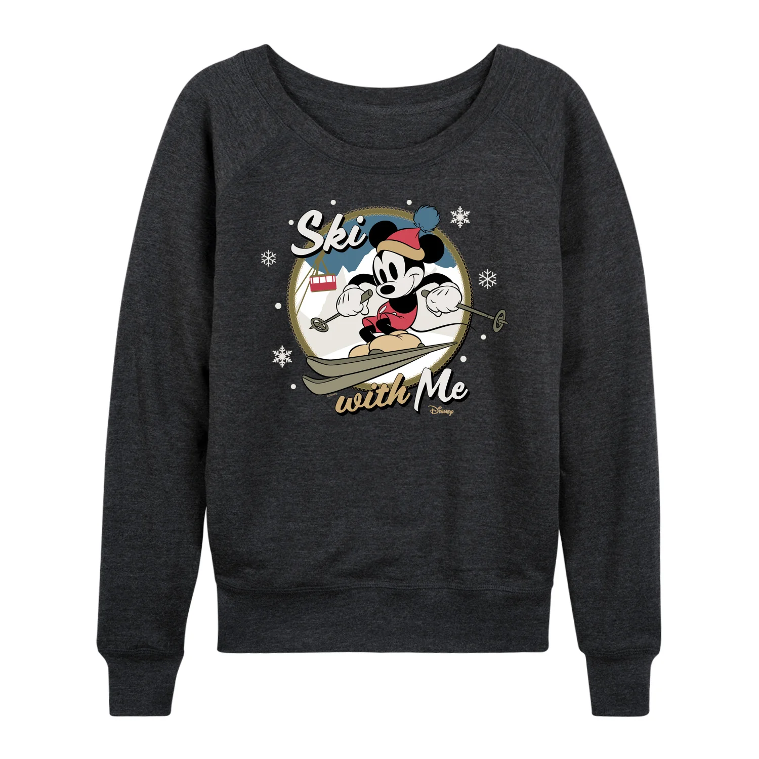 Disney - Ski With Me - Women's Lightweight French Terry Long Sleeve Shirt