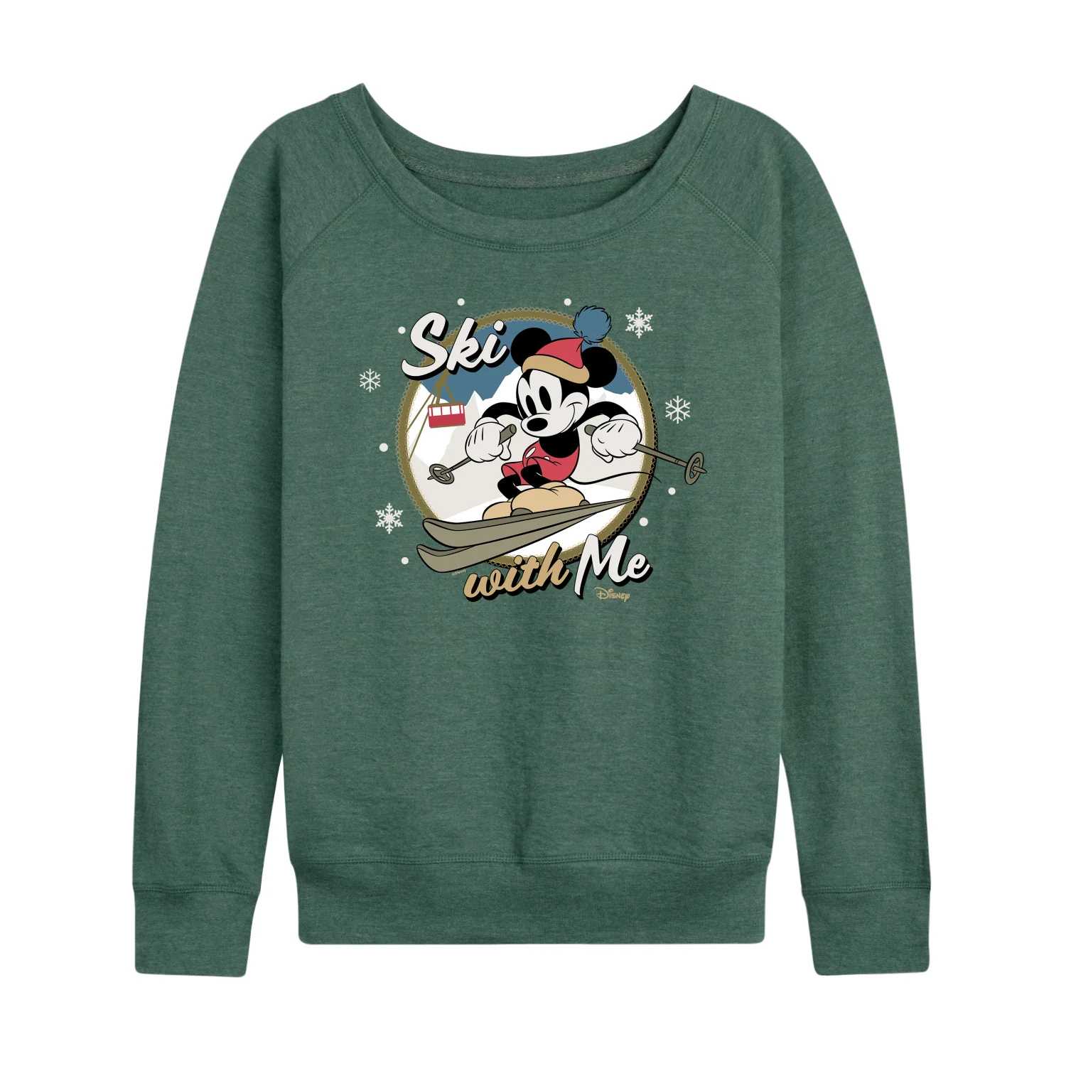 Disney - Ski With Me - Women's Lightweight French Terry Long Sleeve Shirt - Image 3
