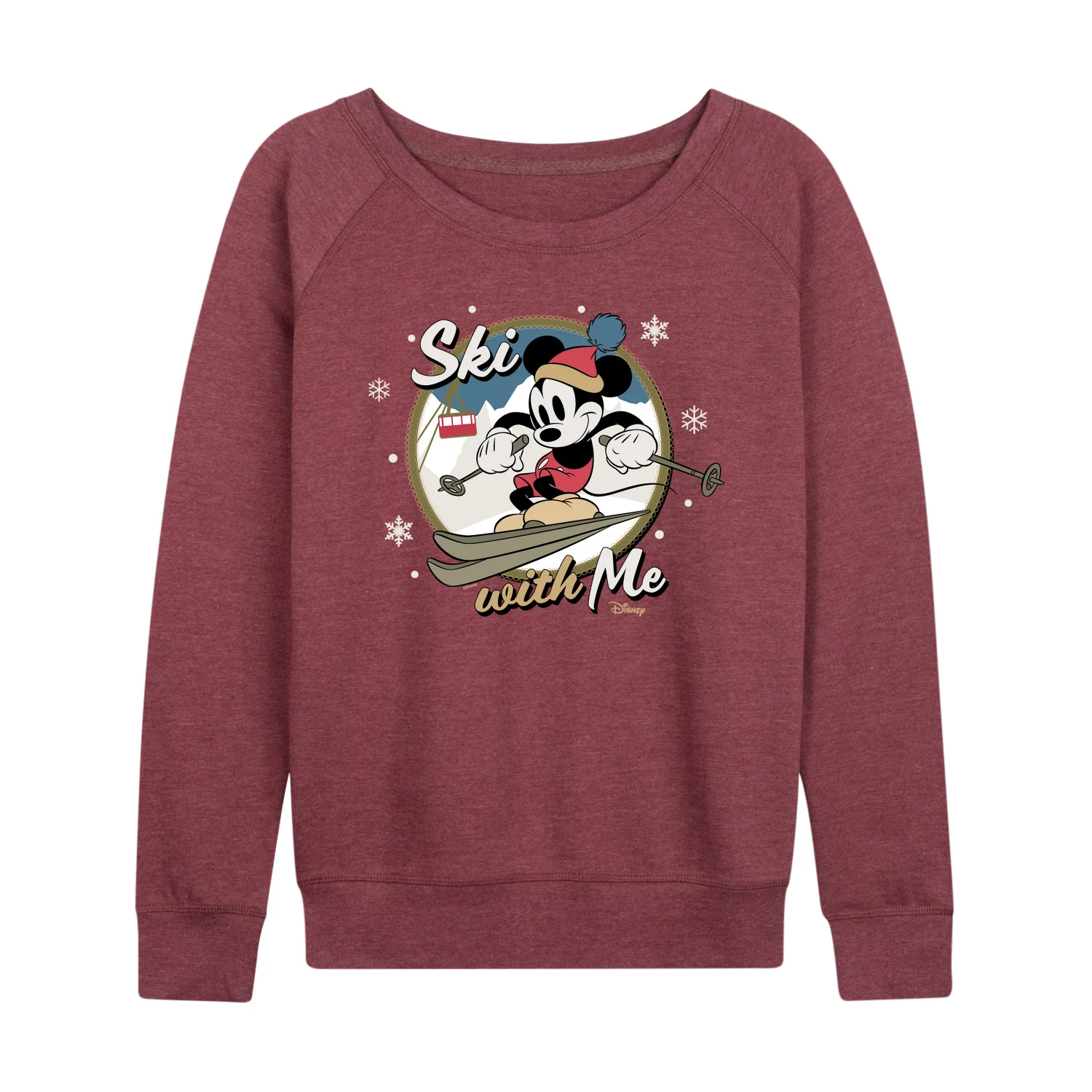 Disney - Ski With Me - Women's Lightweight French Terry Long Sleeve Shirt - Image 4