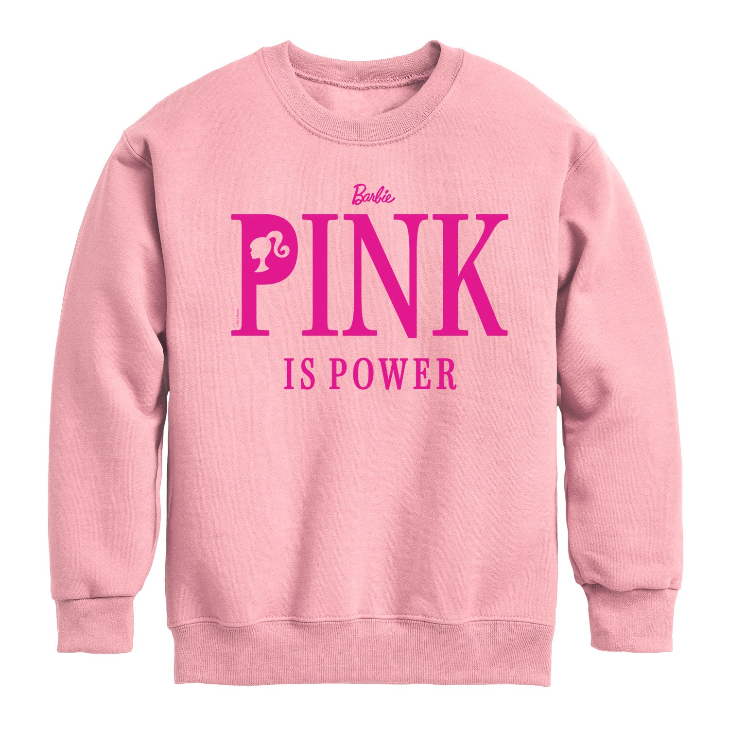 Barbie - Pink Is Power - Toddler & Youth Crewneck Fleece Sweatshirt