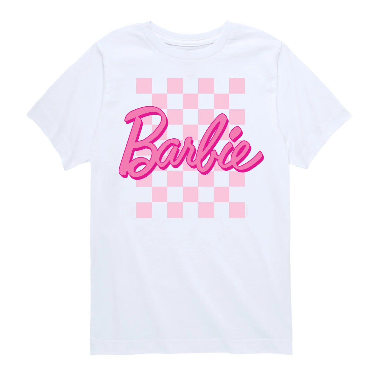 Barbie - Checkered Logo - Toddler & Youth Short Sleeve Graphic T-Shirt