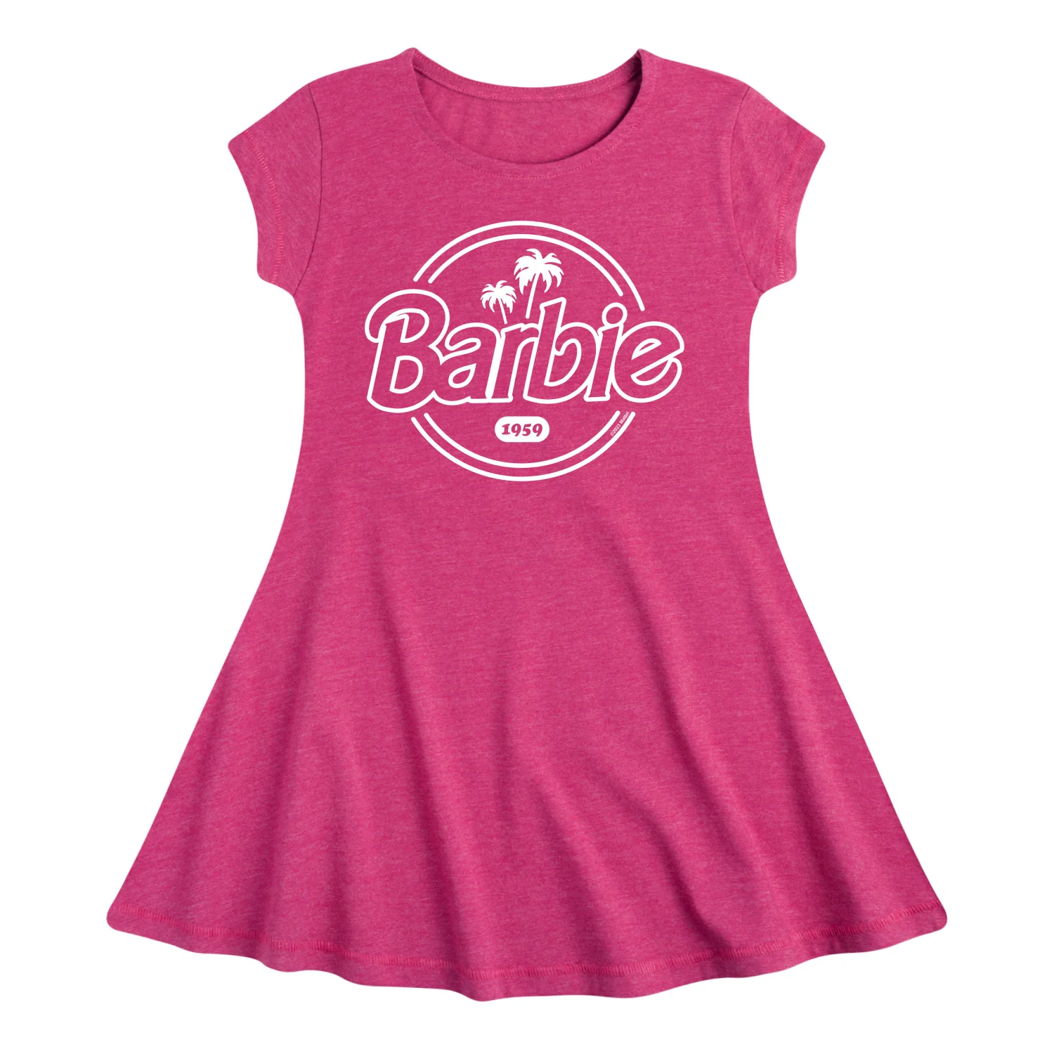 Barbie - Retro Logo 1959 - Toddler & Youth Girls Fit & Flare Dress - Image 2