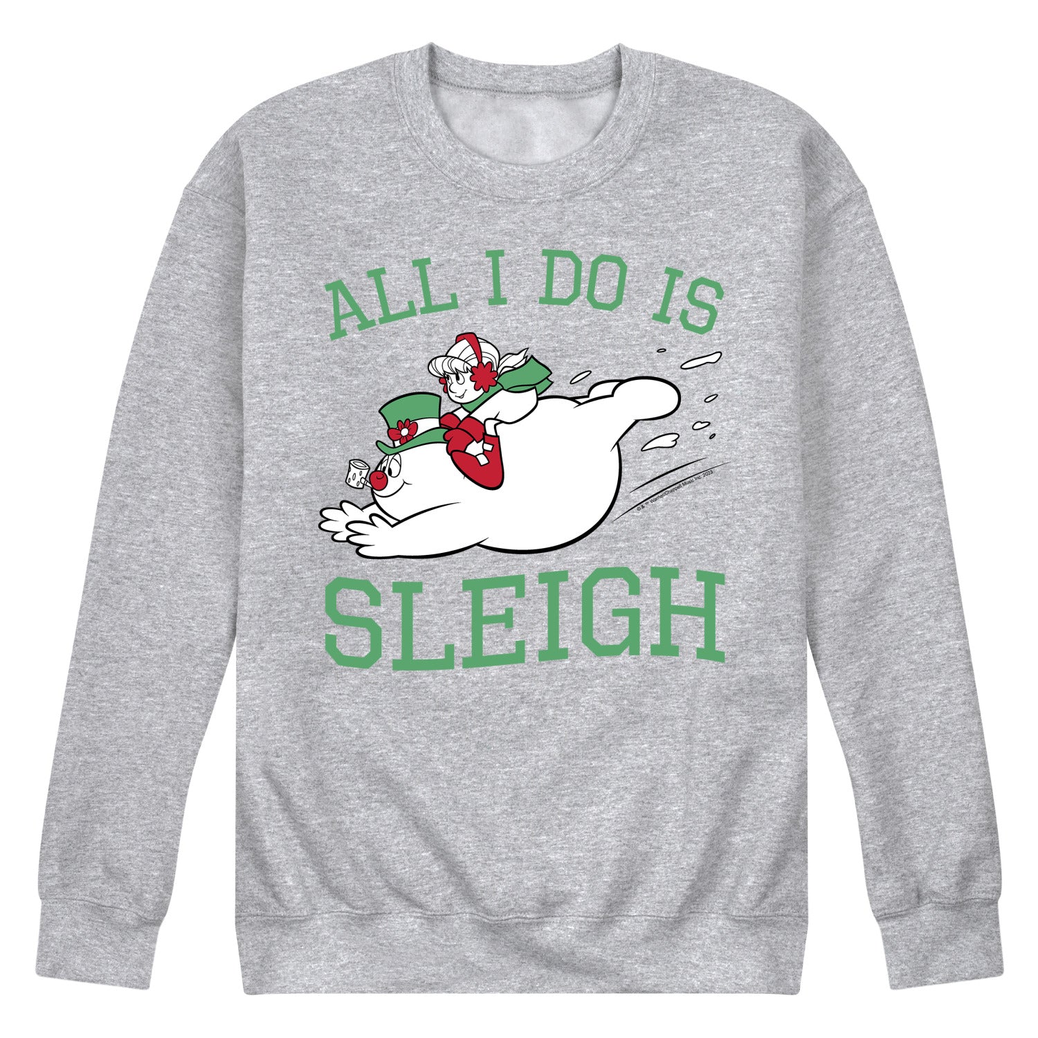 Frosty The Snowman - Christmas - All I Do Is Sleigh - Men's Crew Neck Fleece Pullover