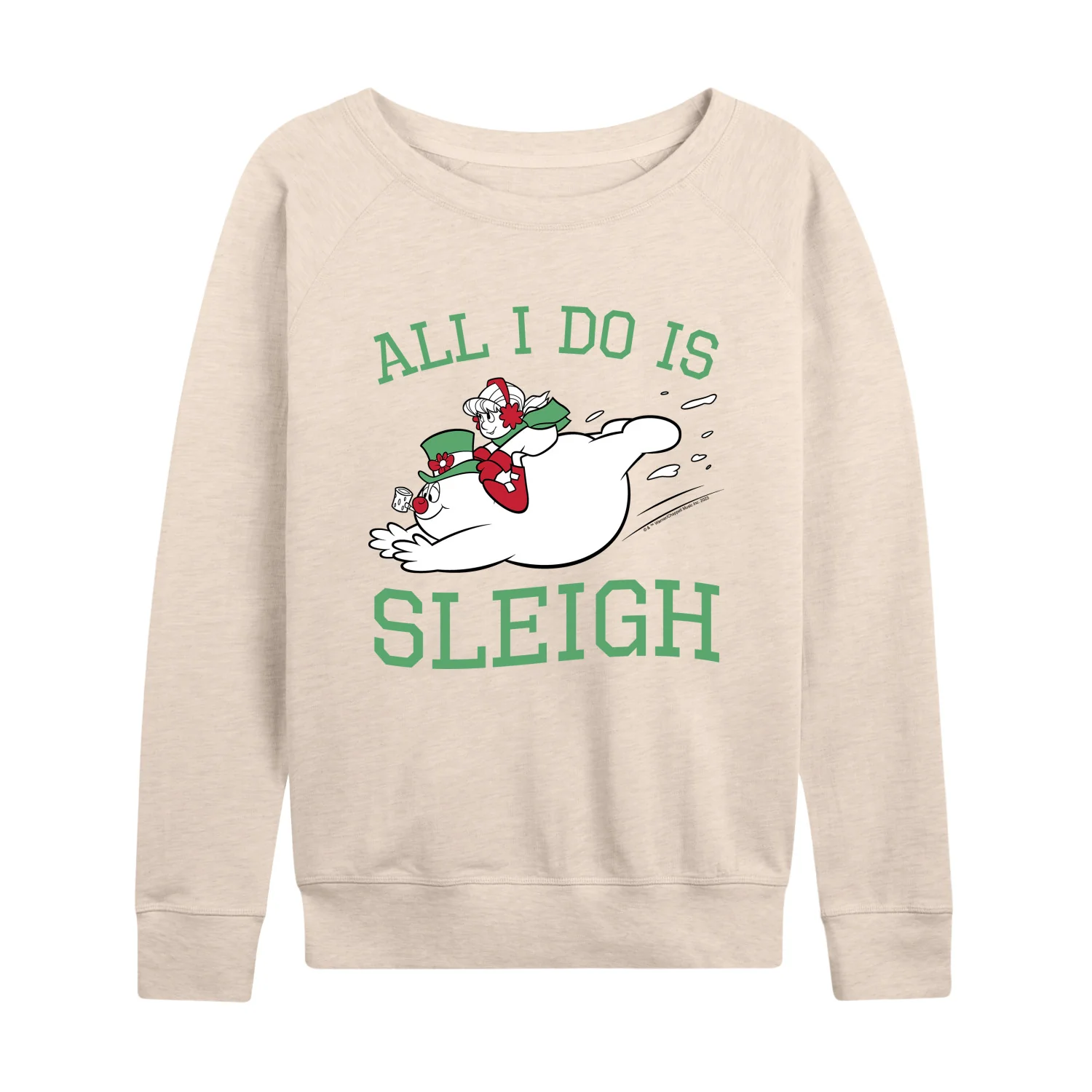 Frosty The Snowman - Christmas - All I Do Is Sleigh - Women's Lightweight French Terry Long Sleeve Shirt