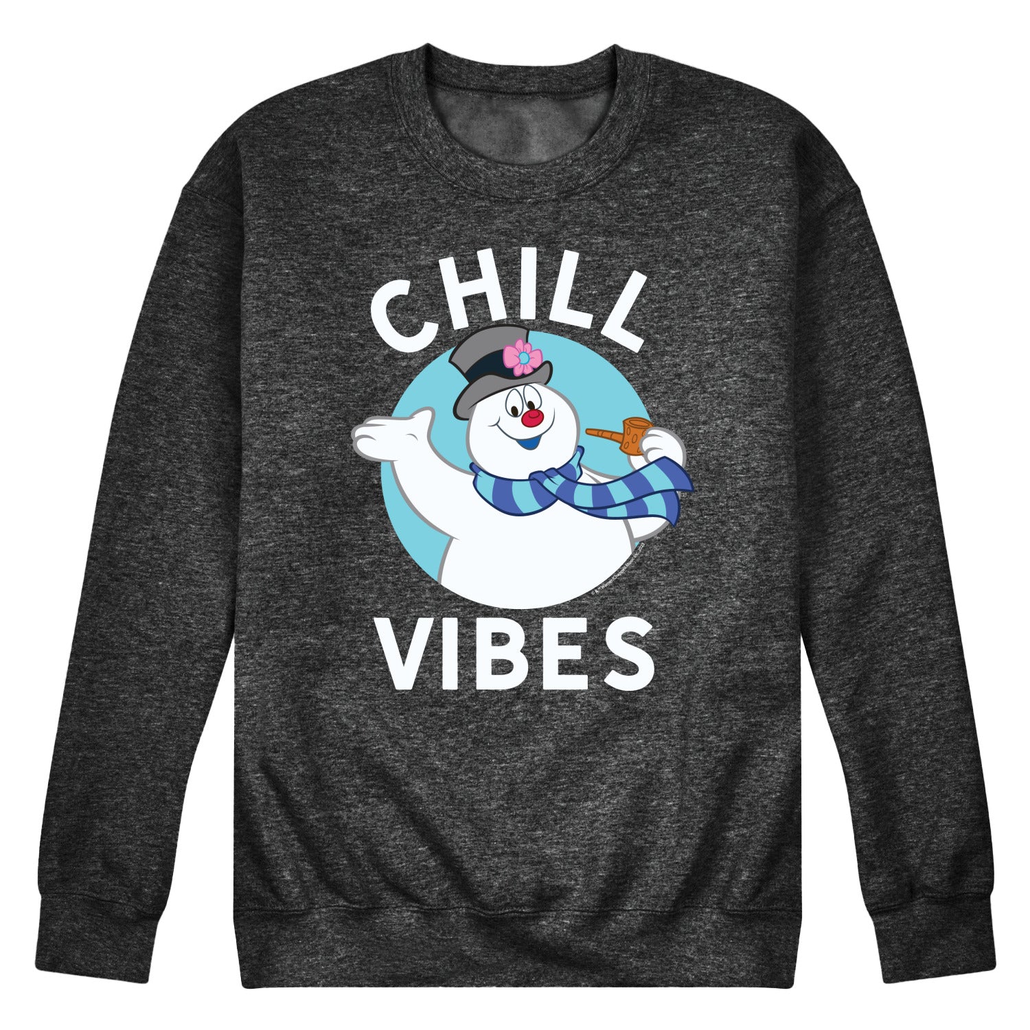 Frosty The Snowman - Christmas - Chill Vibes - Men's Crew Neck Fleece Pullover - Image 2