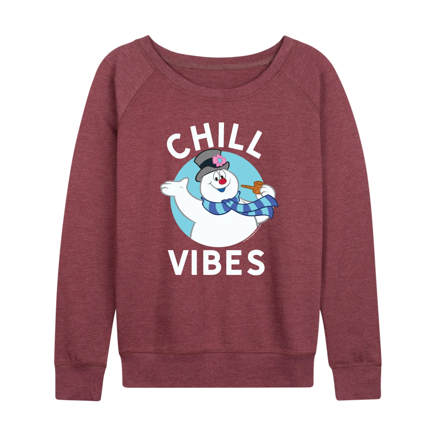 Frosty The Snowman - Christmas - Chill Vibes - Women's Lightweight French Terry Long Sleeve Shirt - Image 3