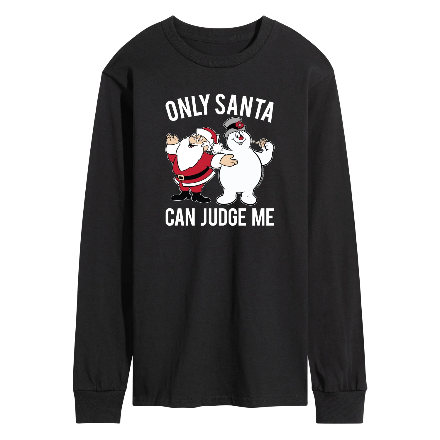 Frosty The Snowman - Christmas - Only Santa Can Judge Me - Men's Long Sleeve T-Shirt - Image 2