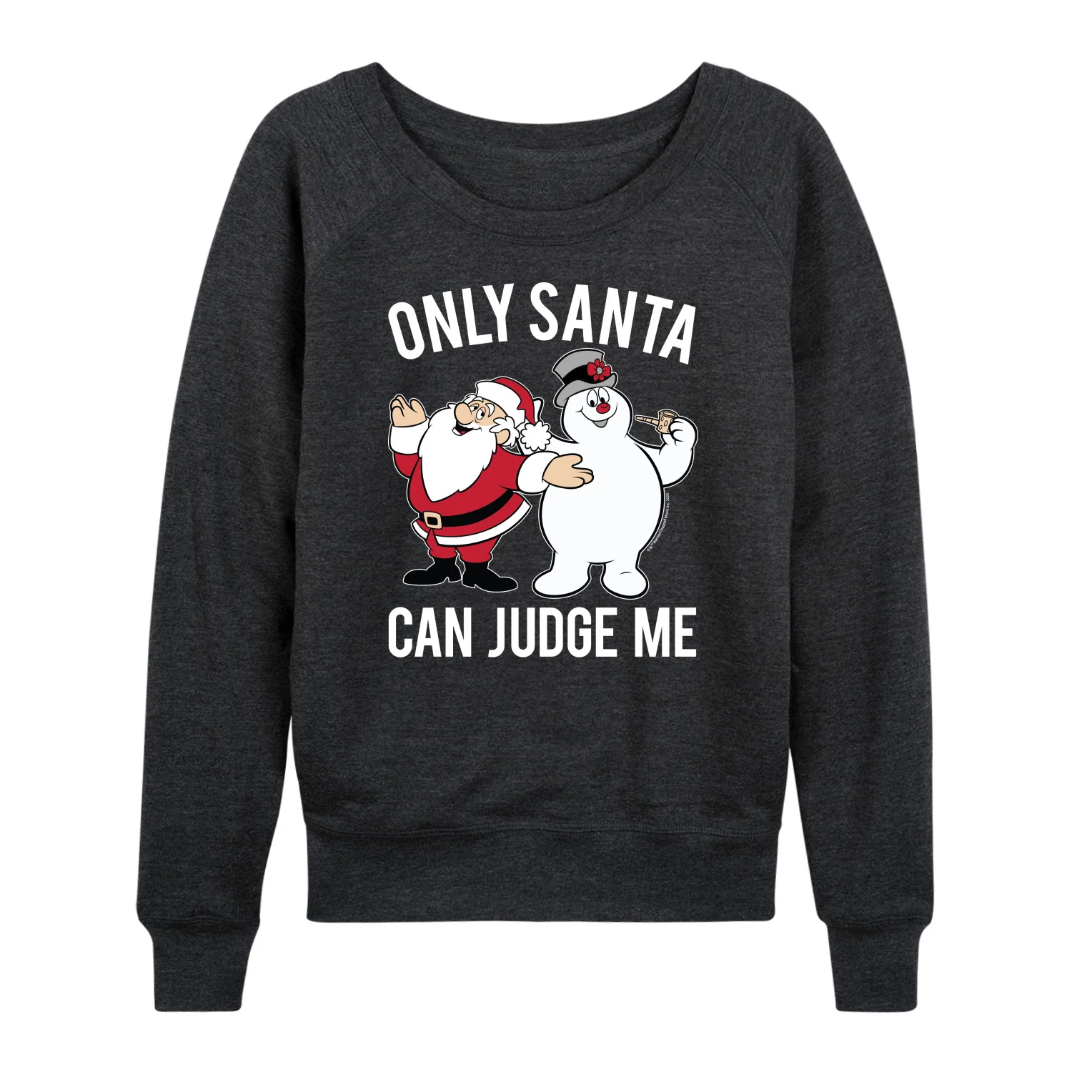 Frosty The Snowman - Christmas - Only Santa Can Judge Me - Women's Lightweight French Terry Long Sleeve Shirt