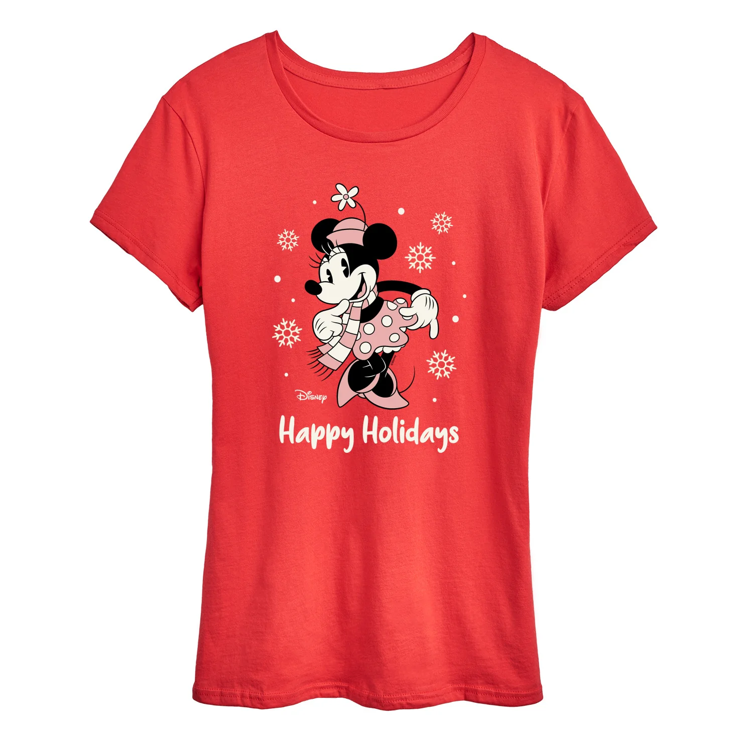 Disney - Minnie Happy Holidays - Women's Short Sleeve Graphic T-Shirt