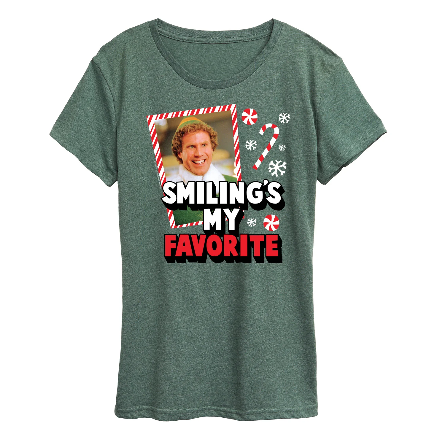 ELF - Christmas Smilings My Favorite - Women's Short Sleeve Graphic T-Shirt - Image 3