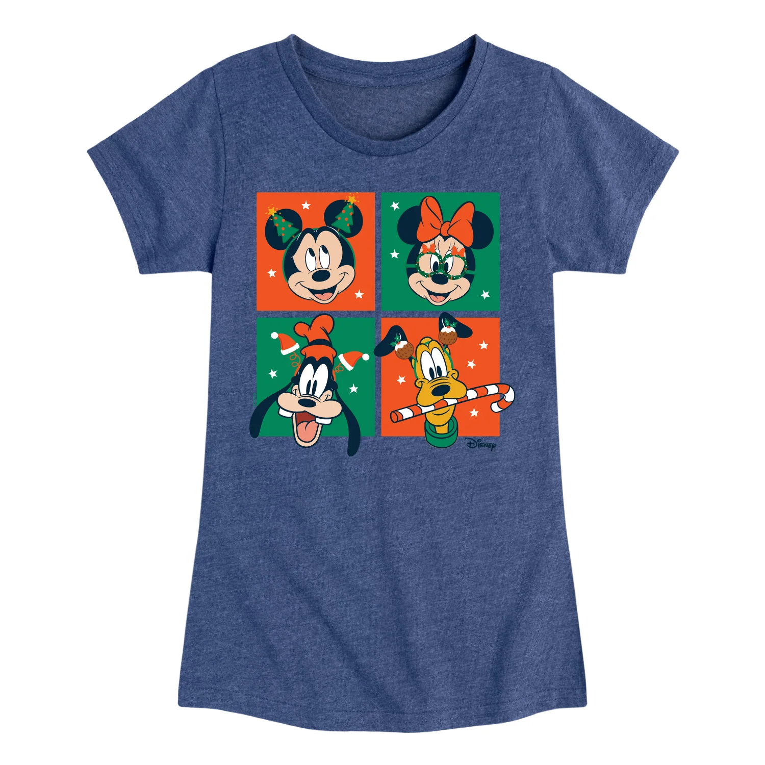 Disney - Mickey And Friends Christmas Grid - Toddler & Youth Girls Short Sleeve Graphic T-Shirt - Image 3
