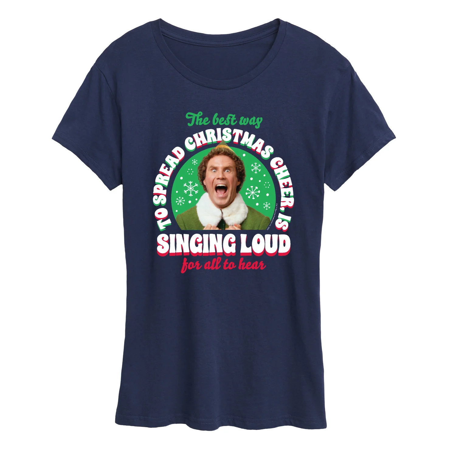 ELF - Christmas Singing - Women's Short Sleeve Graphic T-Shirt - Image 3