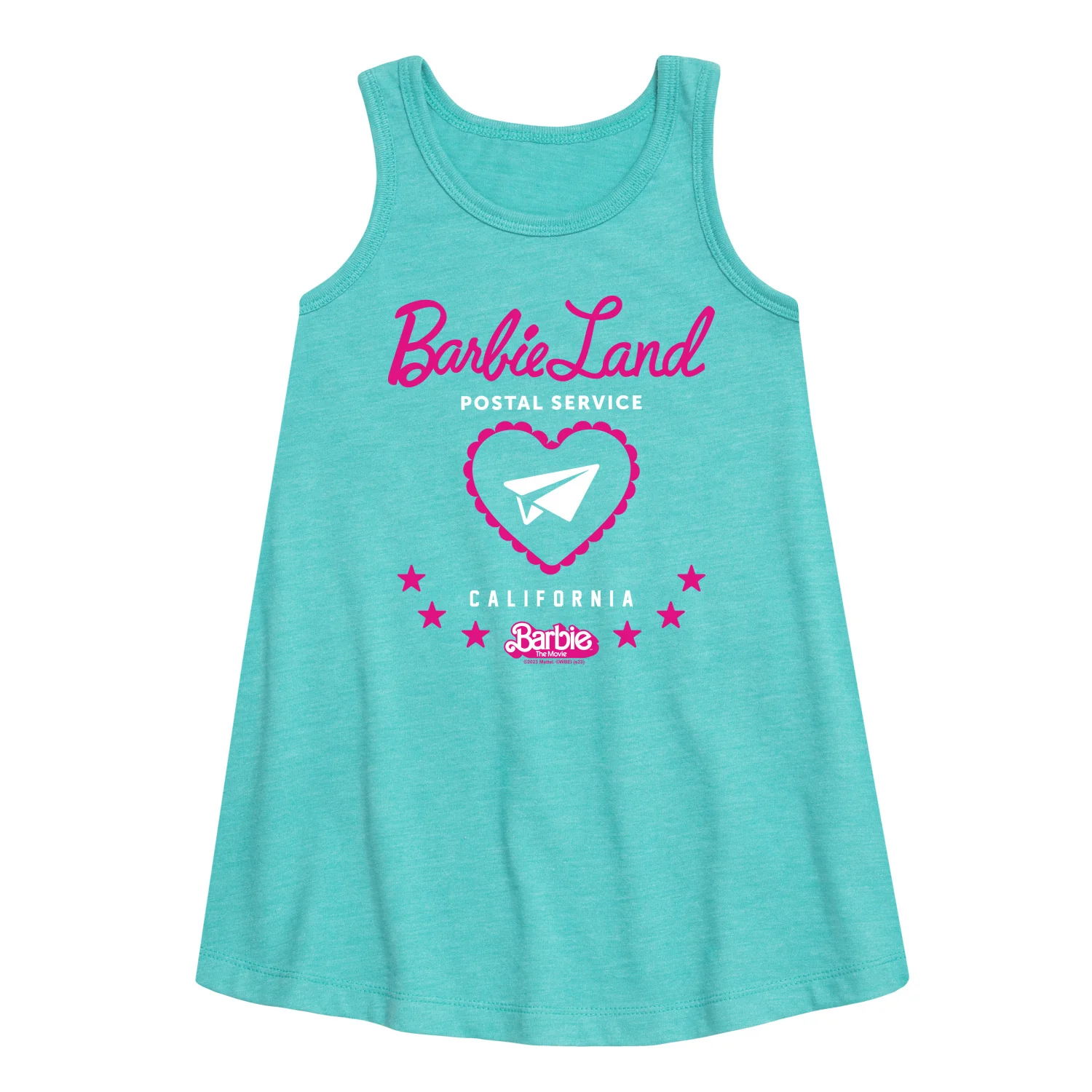 Barbie - Barbie Land Postal Service California - Toddler & Youth Girls A-line Dress - Image 3