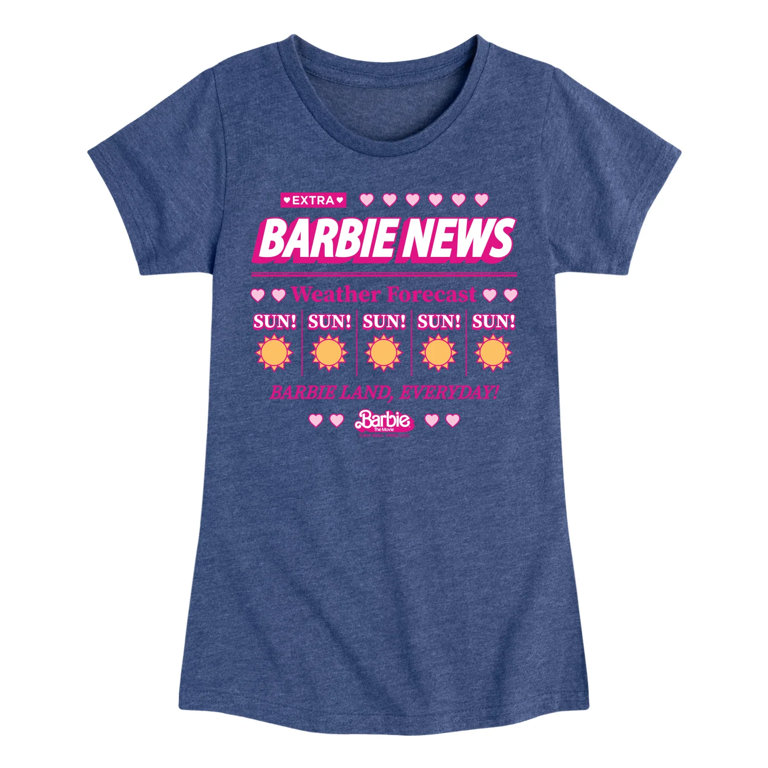 Barbie - Barbie News Weather Forecast Sun! Everyday - Toddler & Youth Girls Short Sleeve Graphic T-Shirt - Image 3