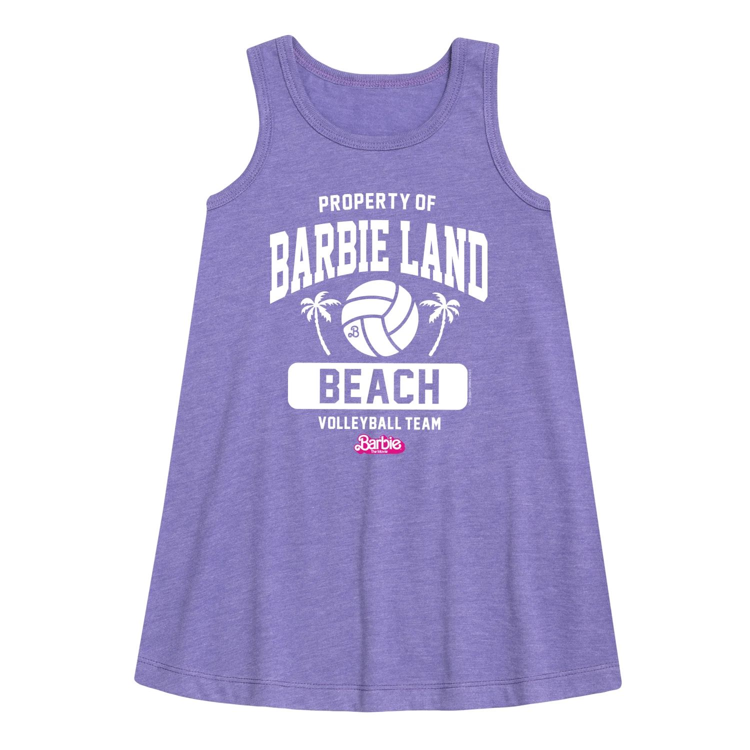 Barbie - Property of Barbie Land Beach Volleyball Team - Toddler & Youth Girls A-line Dress - Image 2