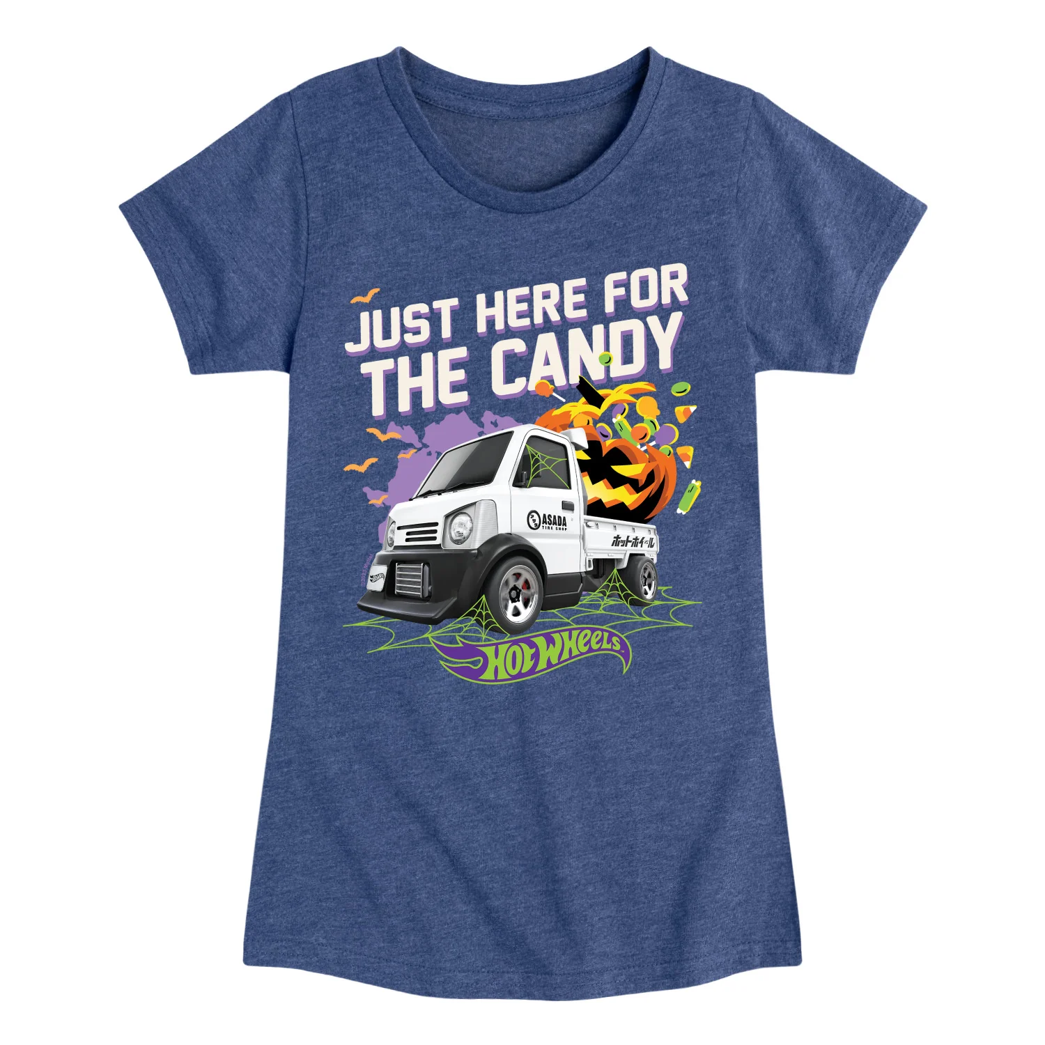 Hot Wheels - Halloween - Just Here For The Candy - Toddler & Youth Girls Short Sleeve Graphic T-Shirt - Image 2
