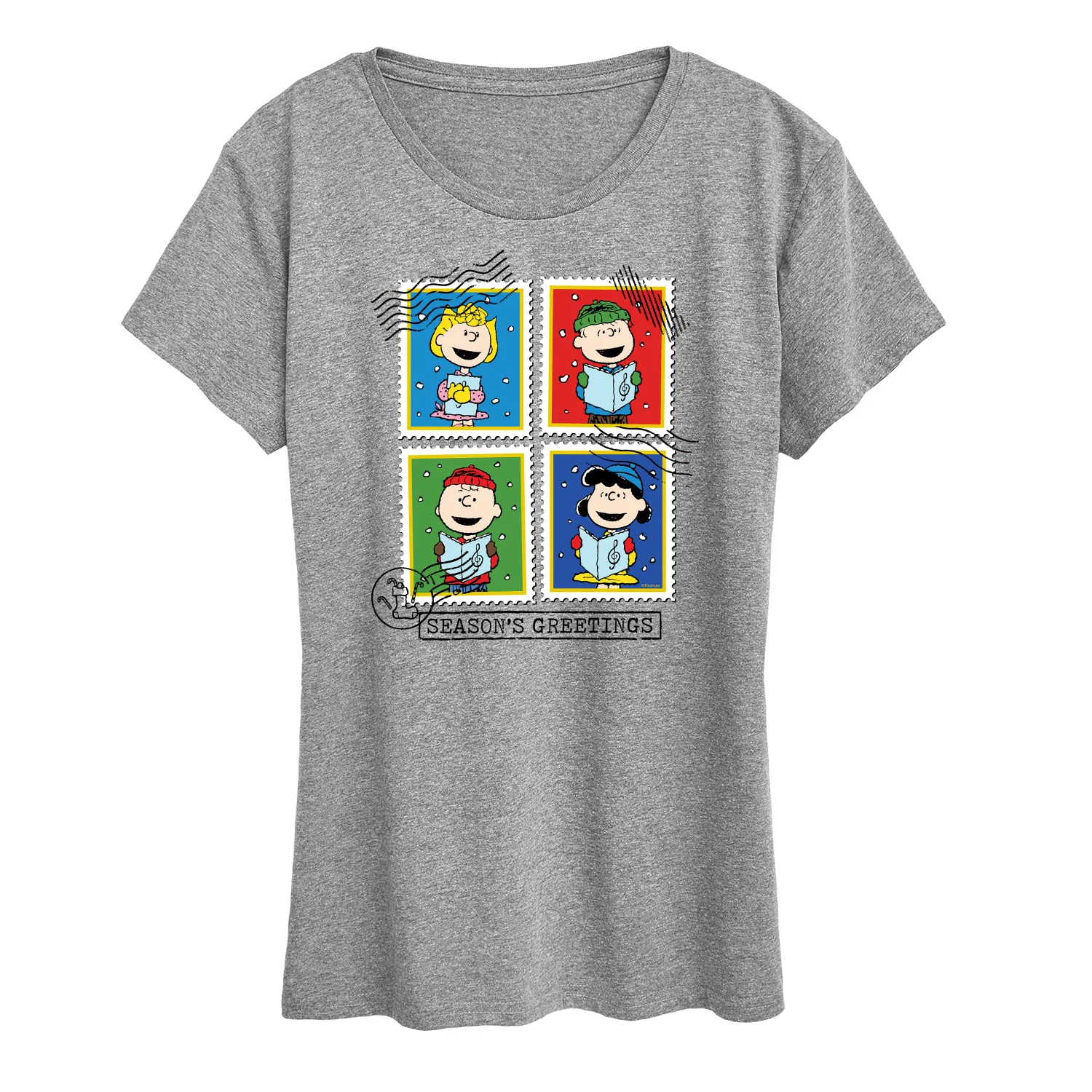 Peanuts - Christmas - Season's Greetings - Women's Short Sleeve Graphic T-Shirt - Image 2