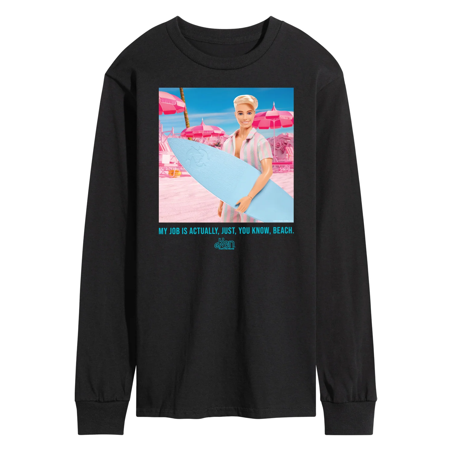 Barbie The Movie - Ken My Job Is Beach - Men's Long Sleeve T-Shirt - Image 2