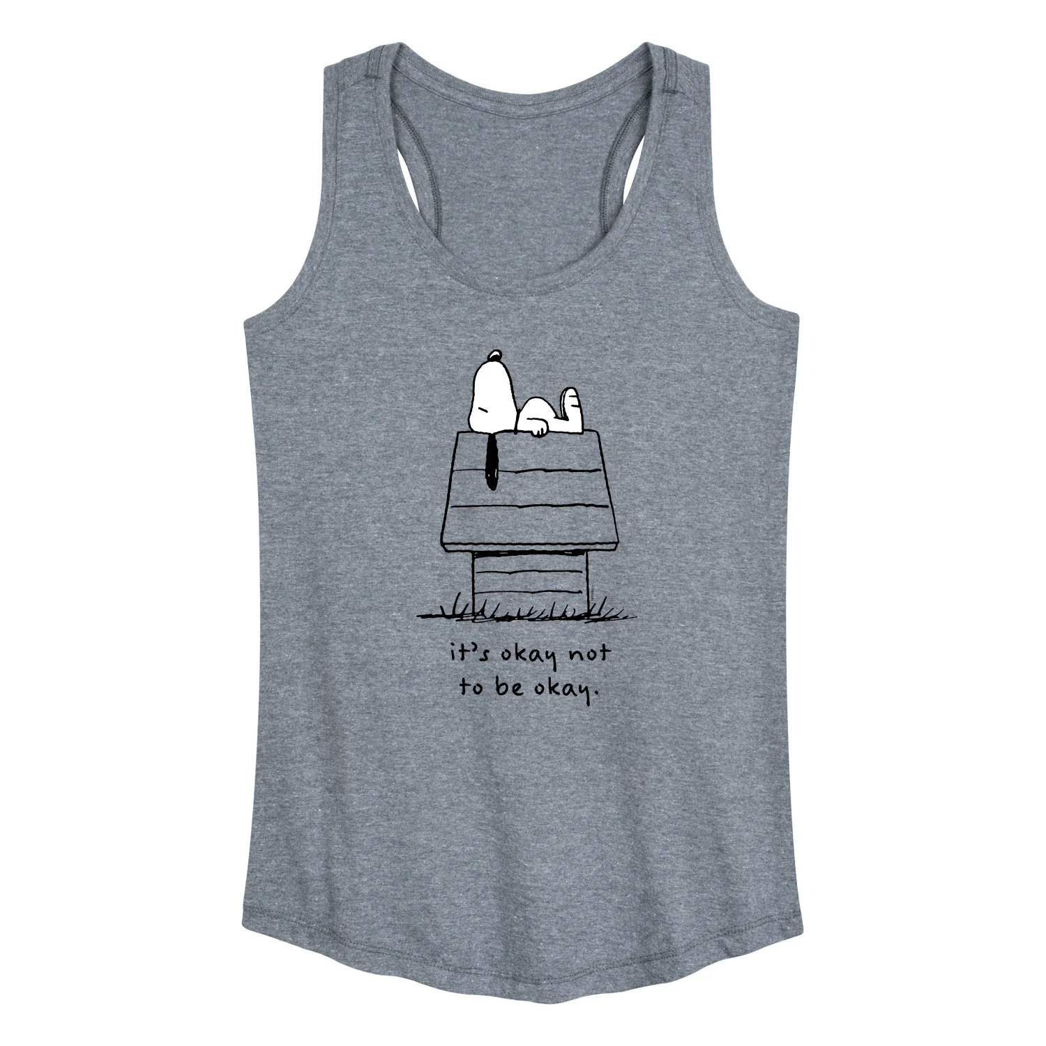 Peanuts - Snoopy Okay Not To Be Okay - Women's Racerback Graphic Tank