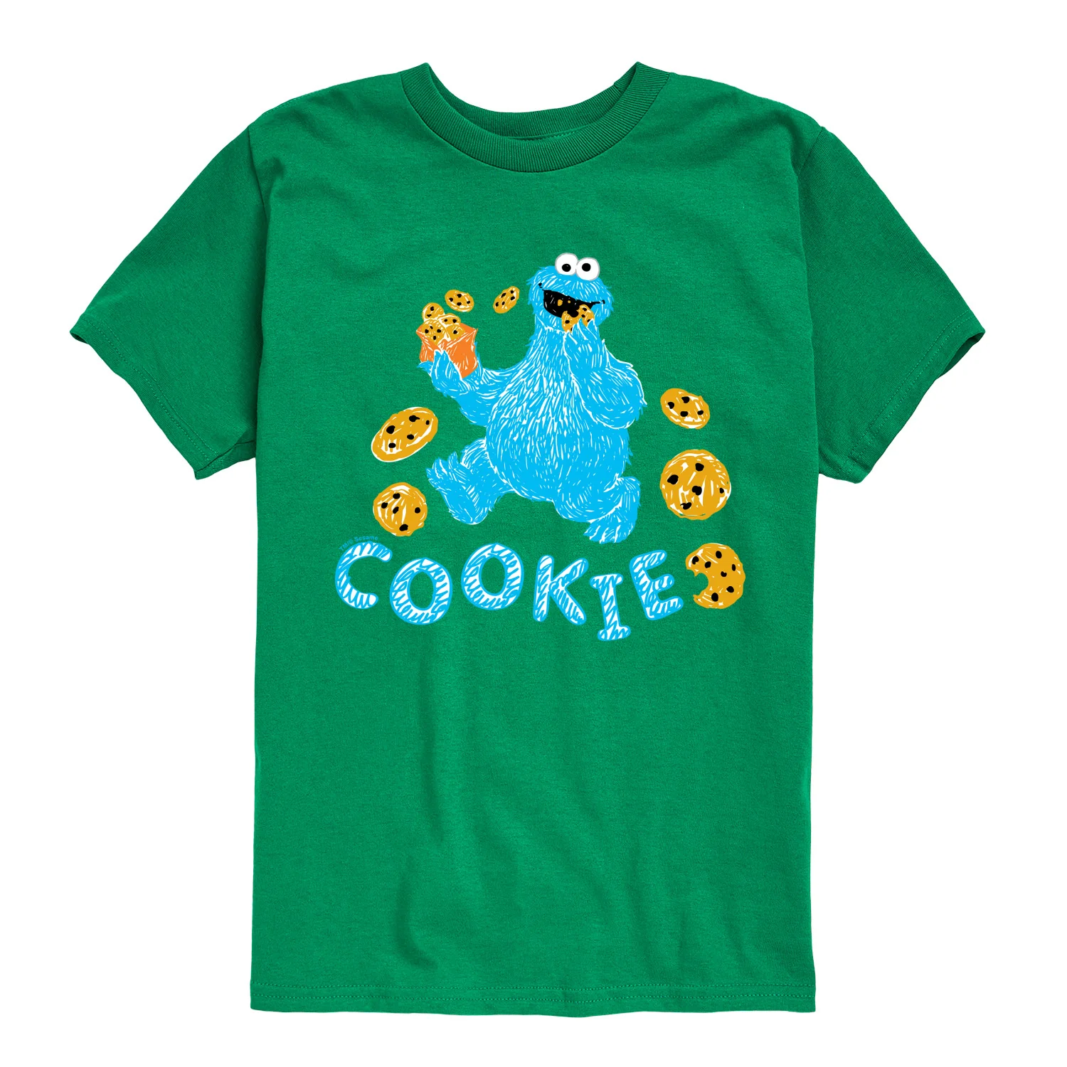Sesame Street - Scribble Cookie Monster - Toddler and Youth Short Sleeve Graphic T-Shirt - Image 6