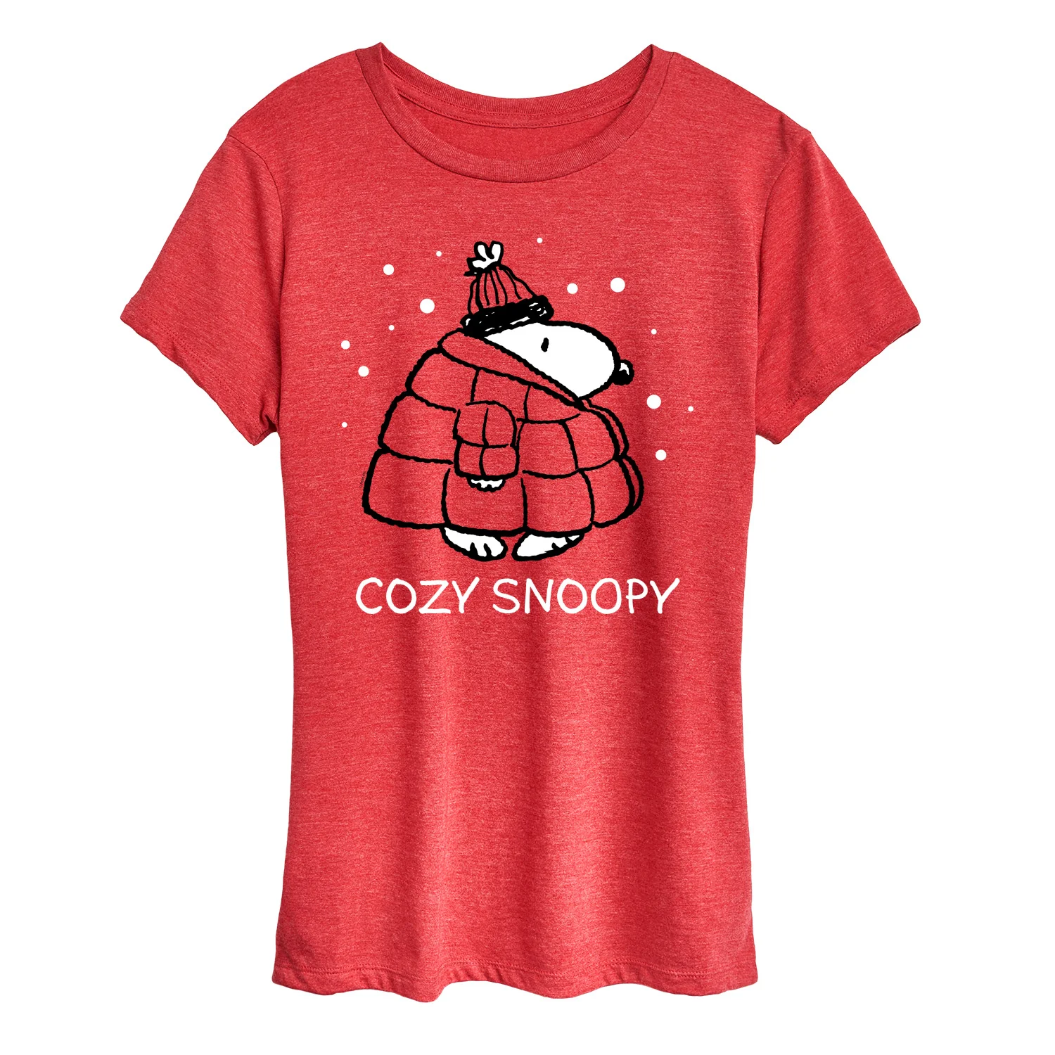 Peanuts - Cozy Snoopy - Women's Short Sleeve Graphic T-Shirt - Image 4