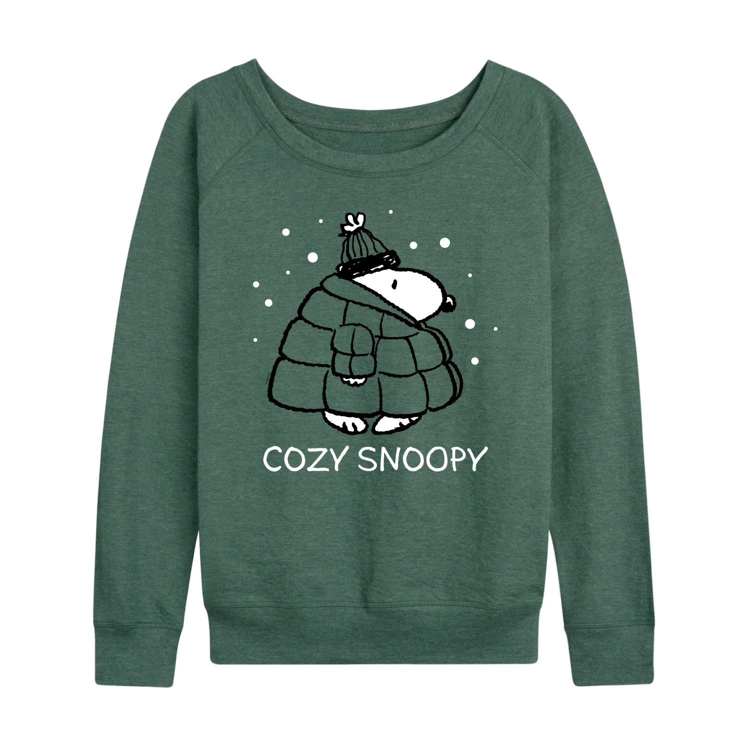 Peanuts - Cozy Snoopy - Women's Lightweight French Terry Long Sleeve Shirt - Image 2