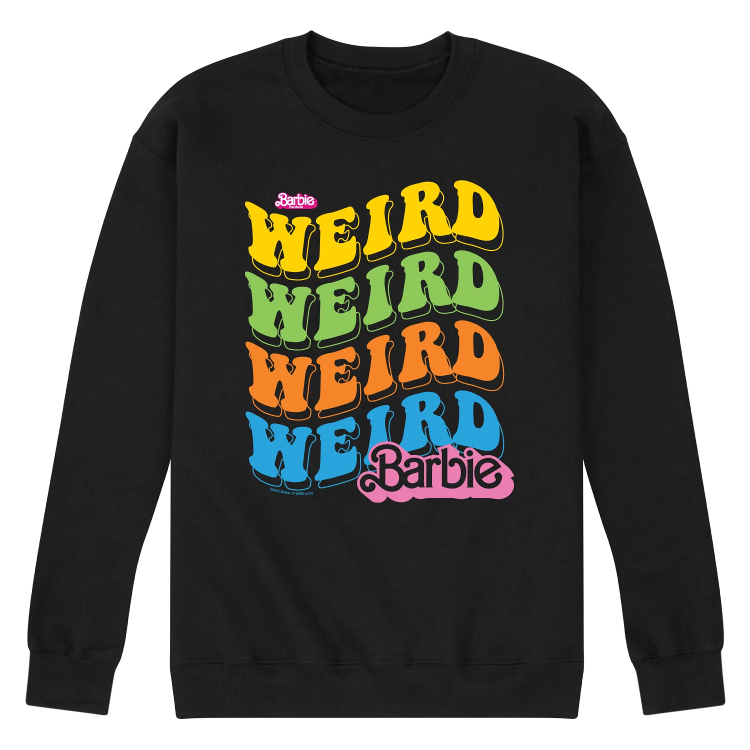 Barbie The Movie - Weird Stack - Men's Crew Neck Fleece Pullover - Image 2