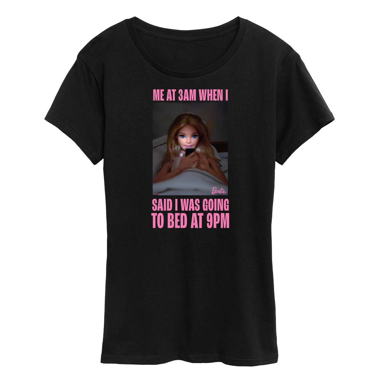 Barbie - Bedtime Meme - Women's Short Sleeve Graphic T-Shirt - Image 3