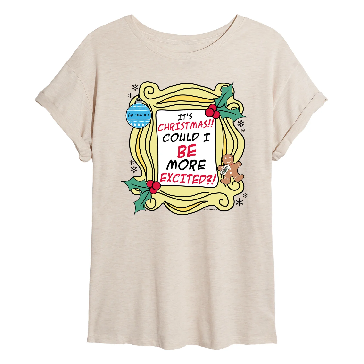 Friends - It's Christmas - Juniors Oversized Graphic T-Shirt