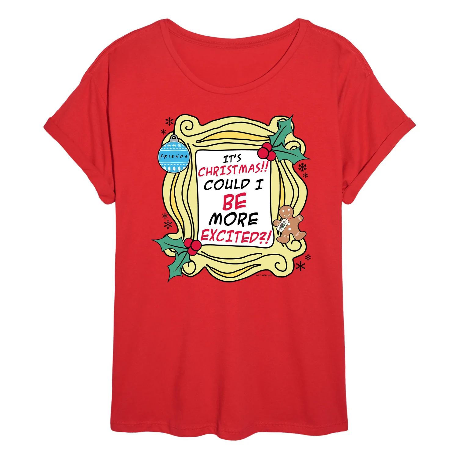 Friends - It's Christmas - Juniors Oversized Graphic T-Shirt - Image 3