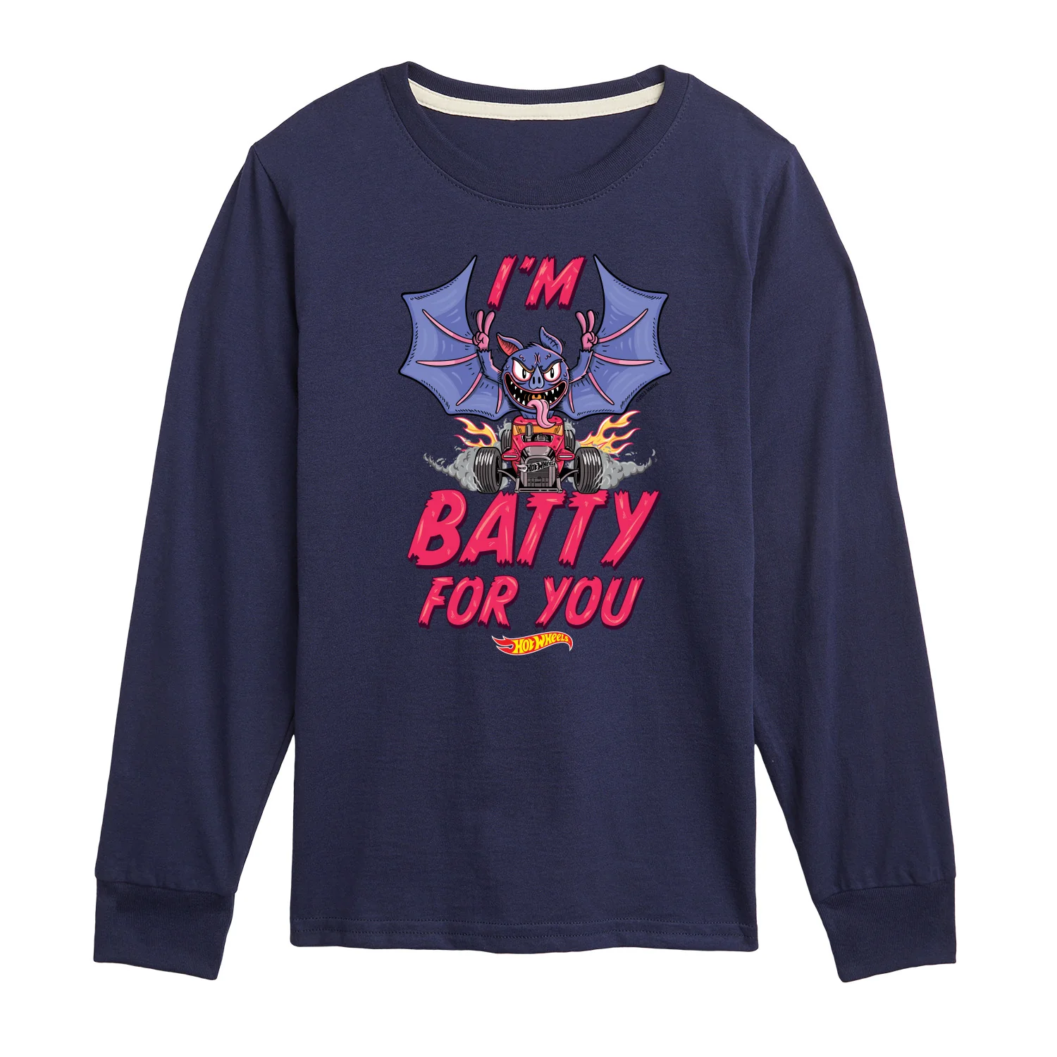 Hot Wheels - I'm Batty For You - Toddler & Youth Long Sleeve Graphic T-Shirt