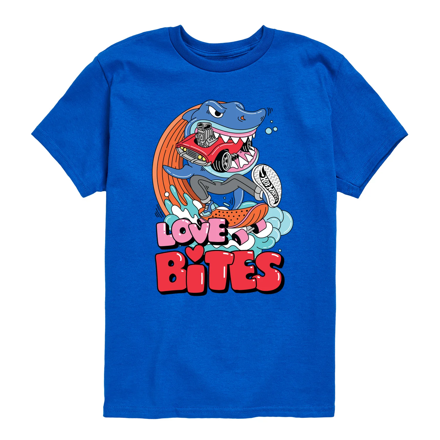 Hot Wheels - Shark Love Bites - Toddler & Youth Short Sleeve Graphic T-Shirt - Image 3