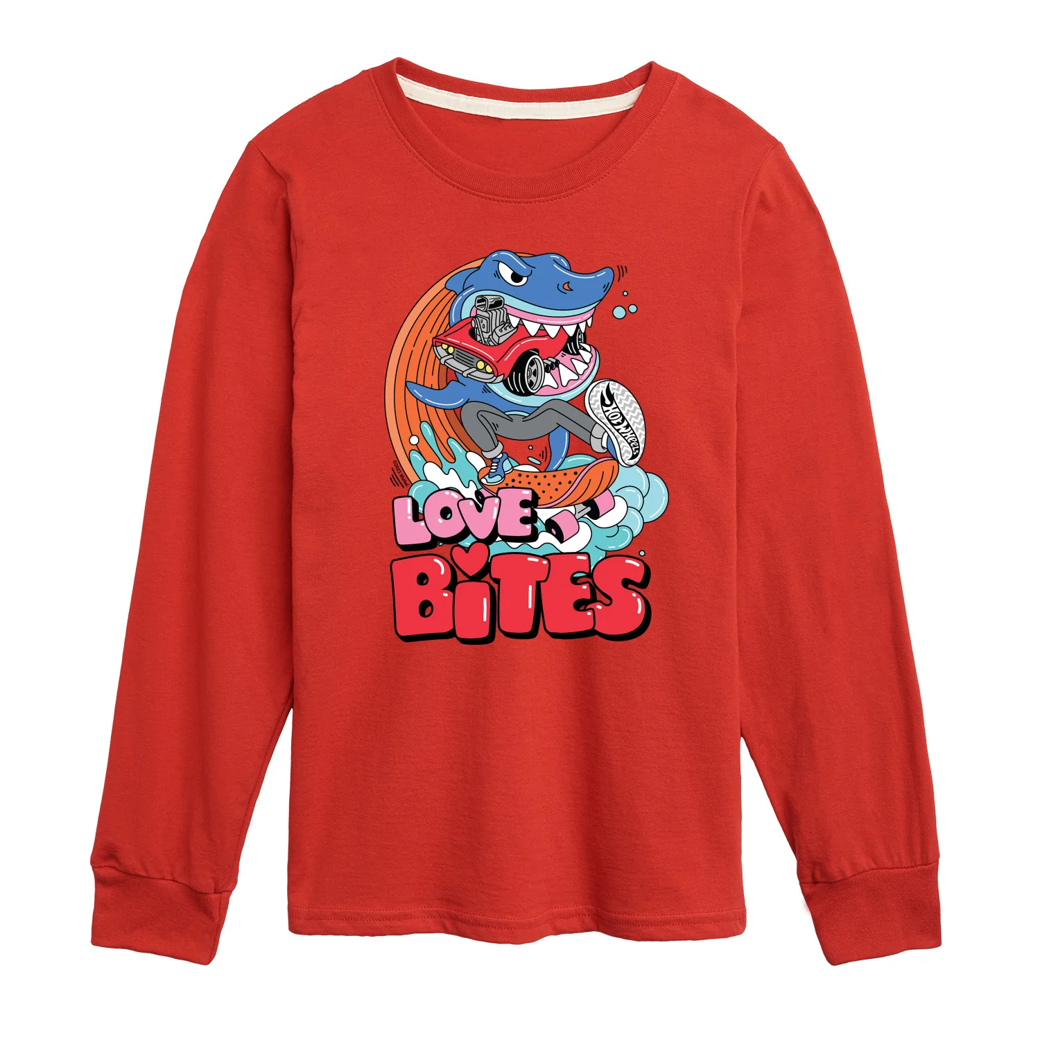 Hot Wheels - Shark Love Bites - Toddler & Youth Long Sleeve Graphic T-Shirt